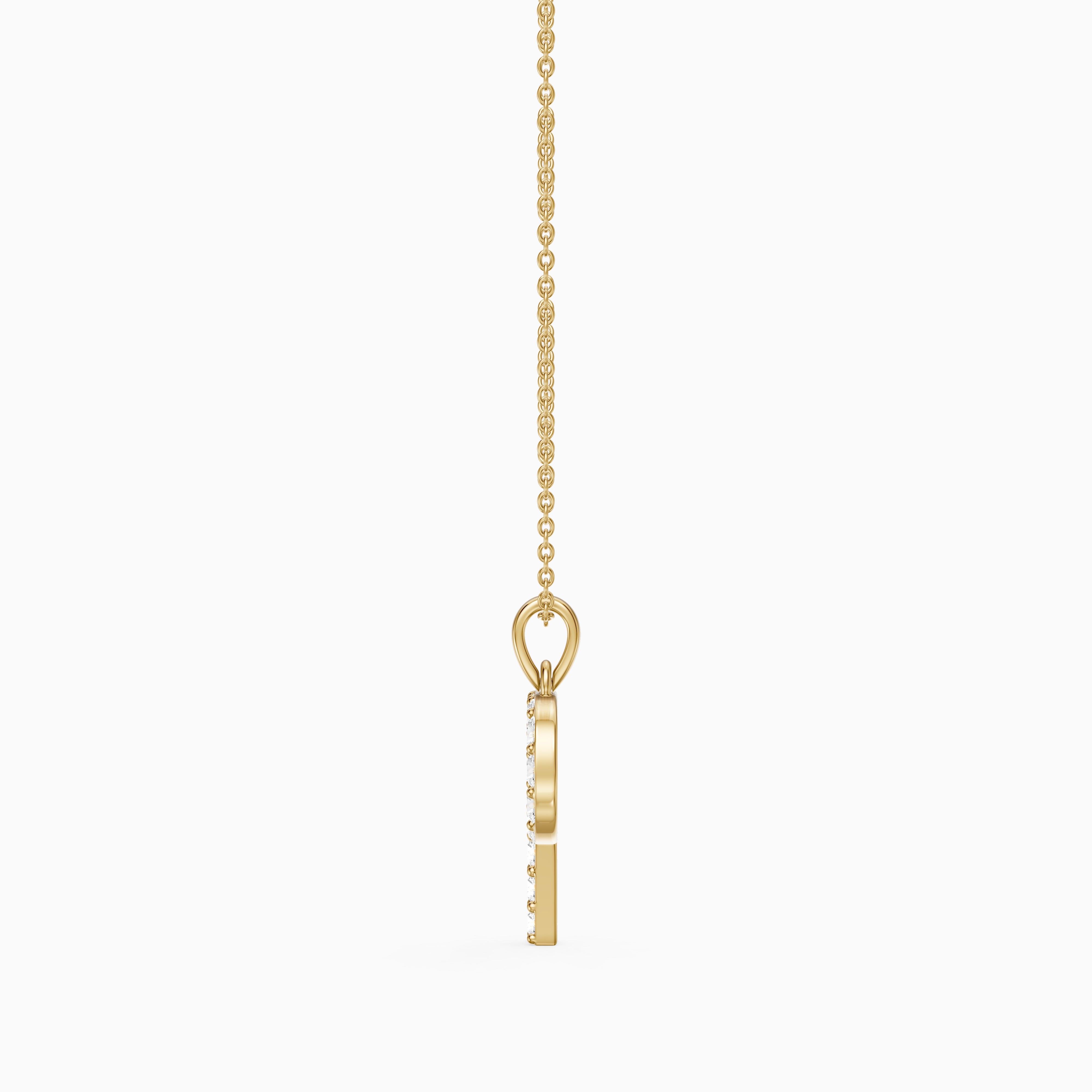 Fallon Lab Grown Diamond P Initial Pendant Necklace