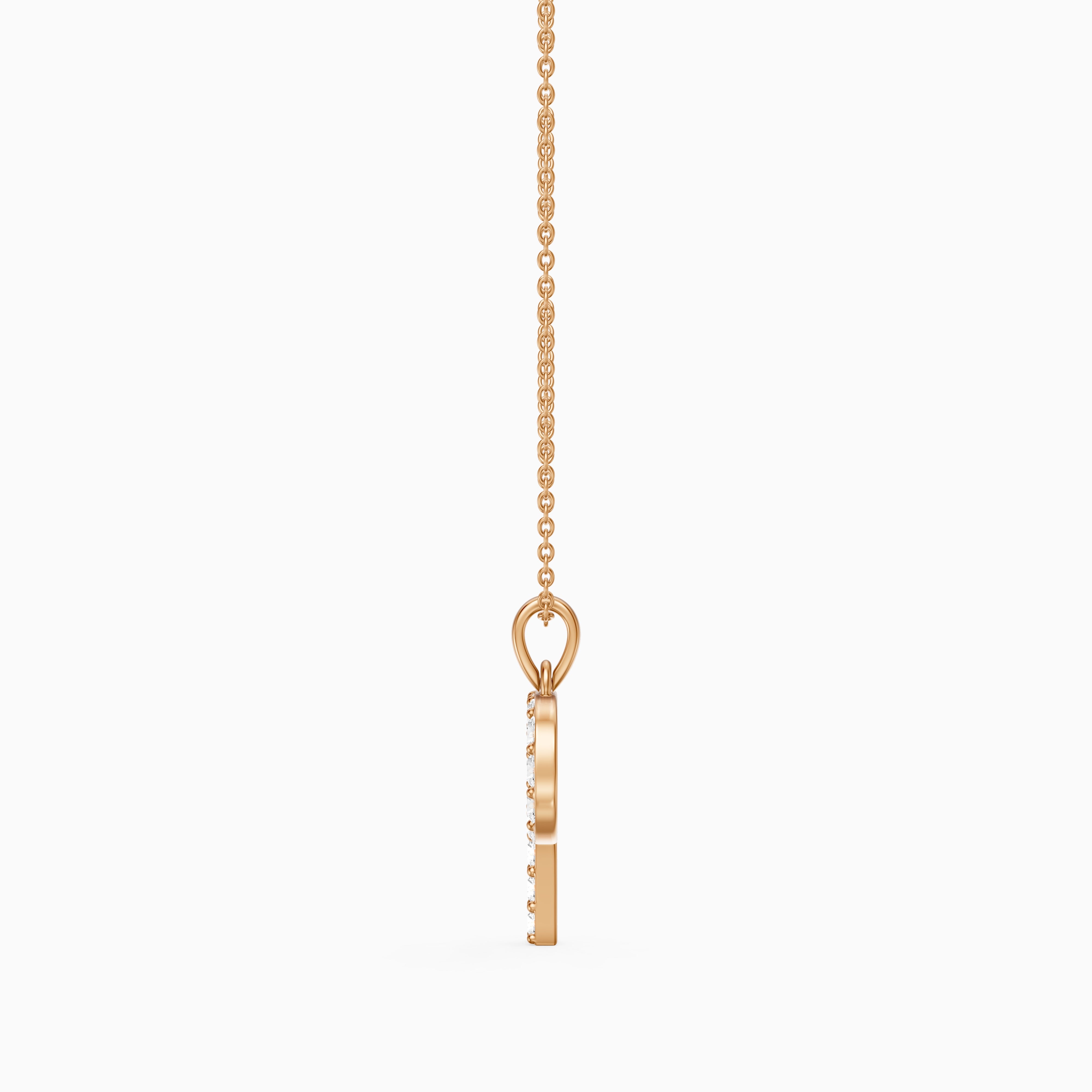 Fallon Lab Grown Diamond P Initial Pendant Necklace