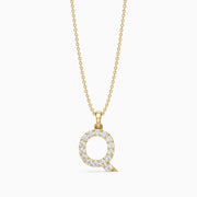 Jolie Lab Grown Diamond Q Initial Pendant Necklace