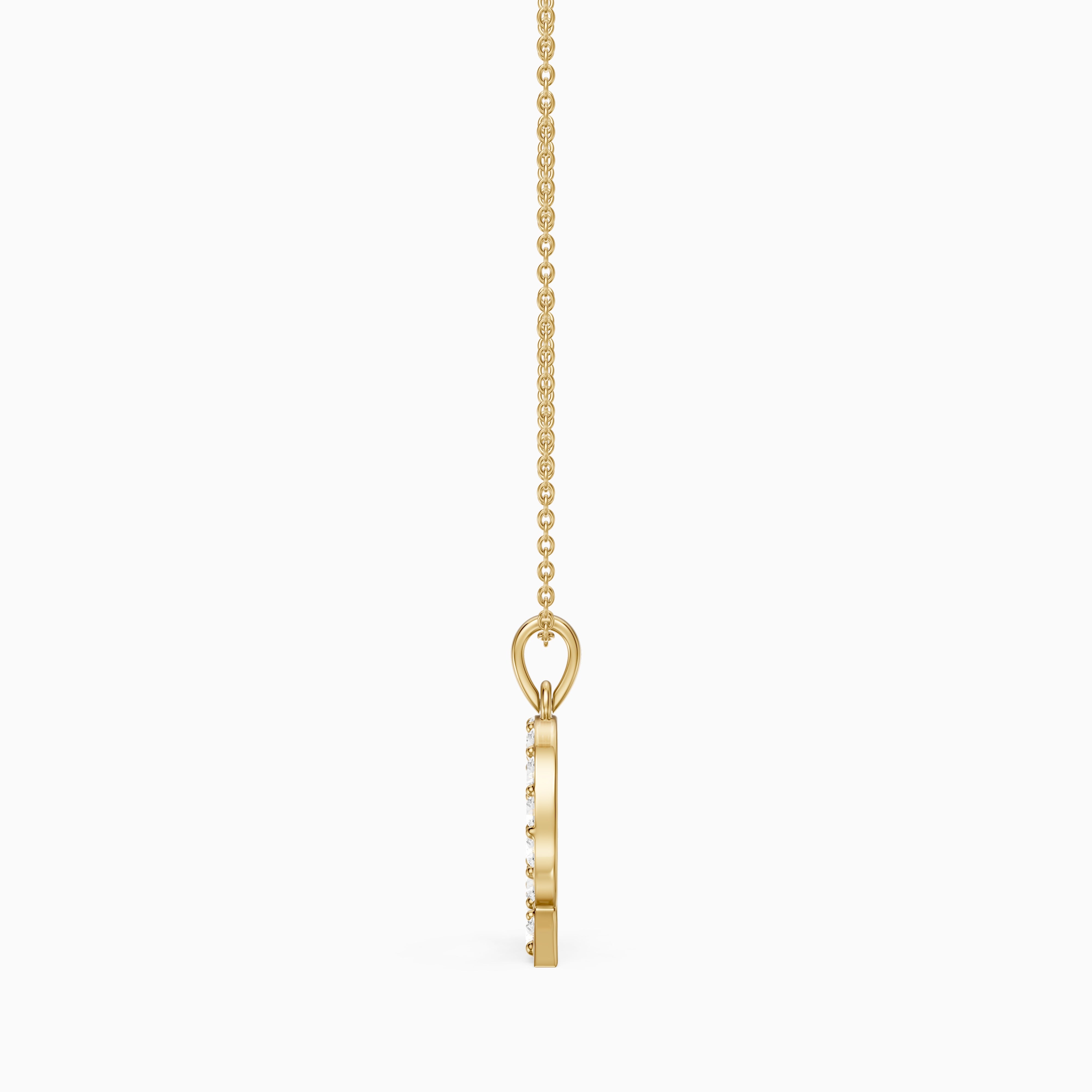 Jolie Lab Grown Diamond Q Initial Pendant Necklace