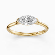 Delilah Marquise Cut East West Lab Grown Diamond Engagement Ring