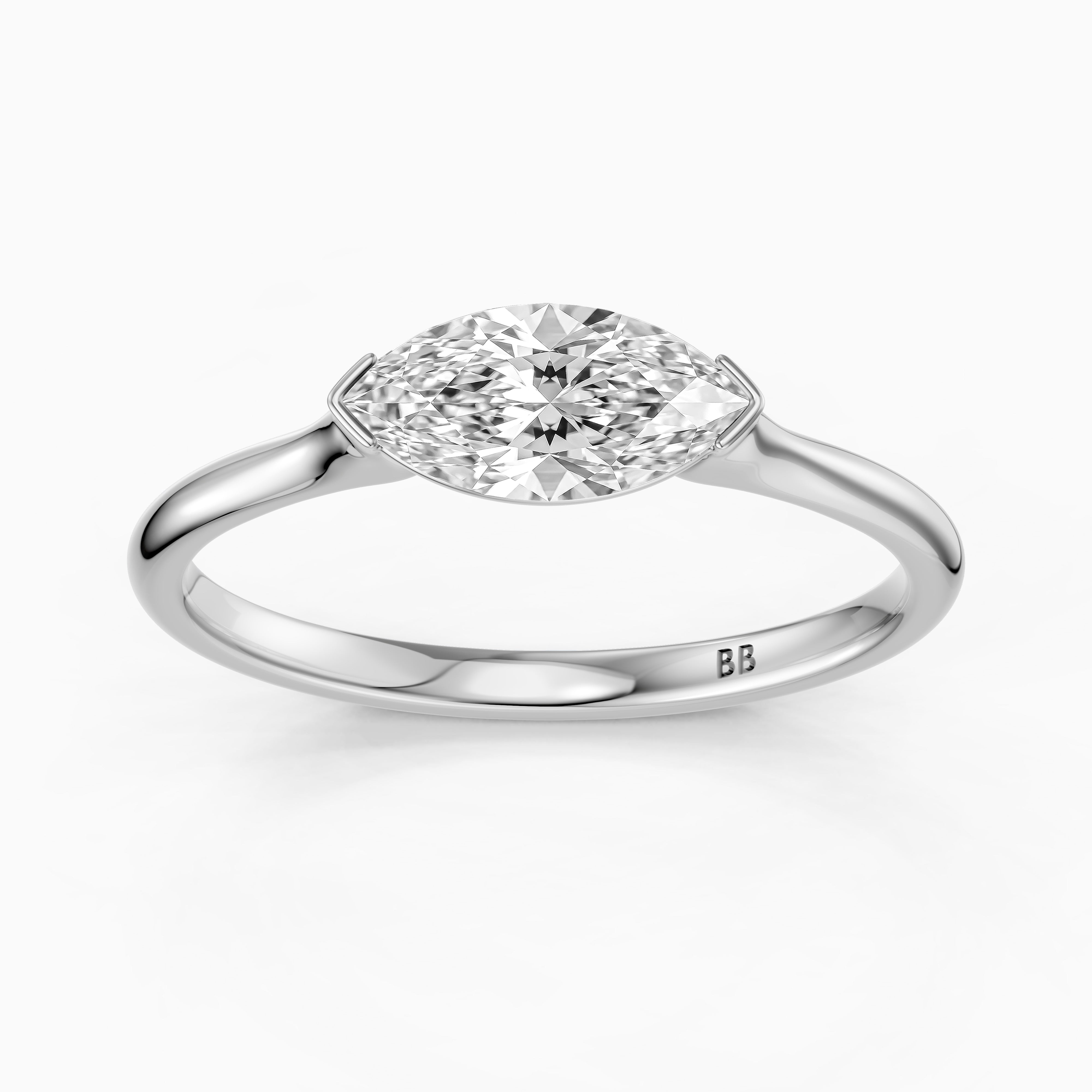 Delilah Marquise Cut East West Lab Grown Diamond Engagement Ring