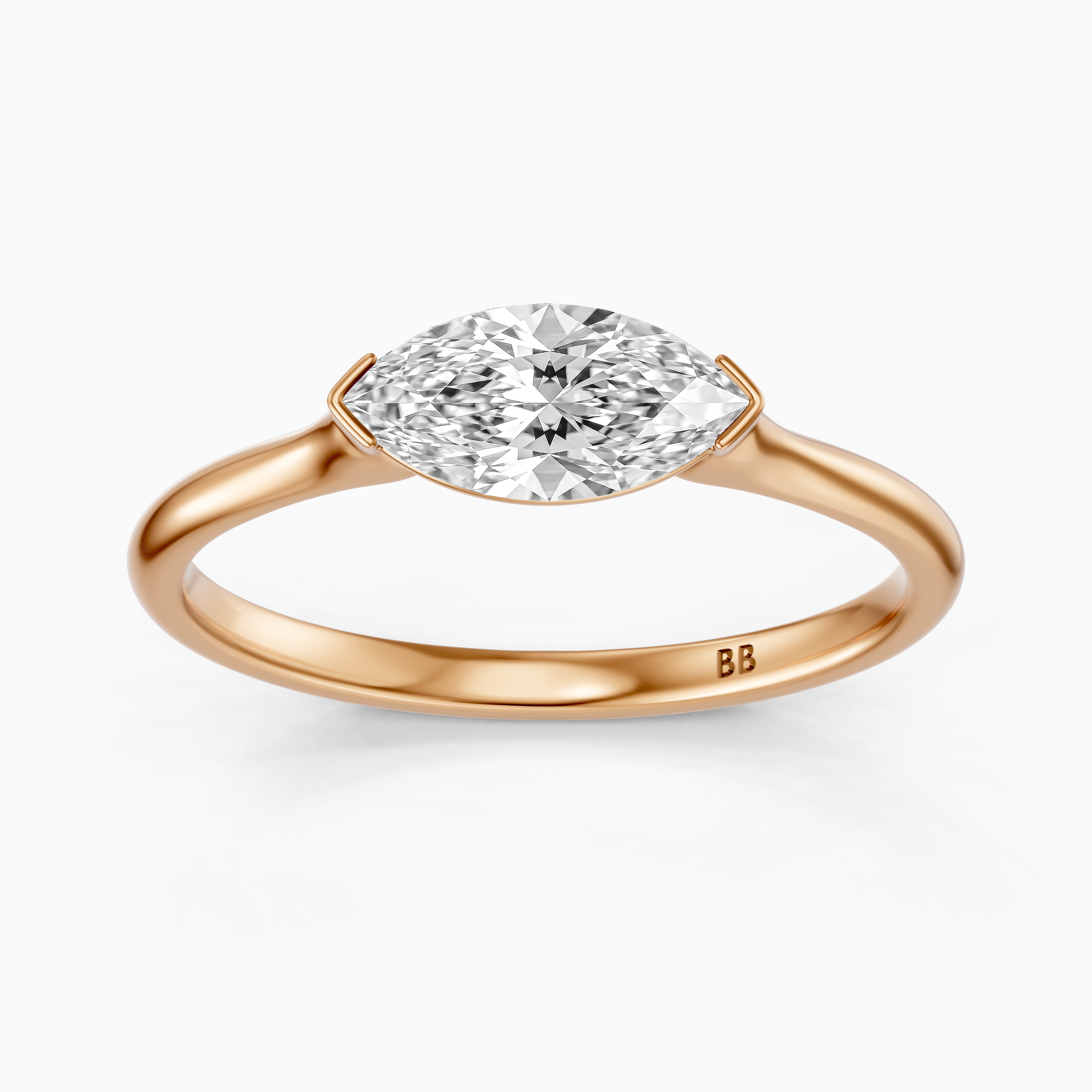Delilah Marquise Cut East West Lab Grown Diamond Engagement Ring