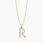 Lacey Lab Grown Diamond R Initial Pendant Necklace