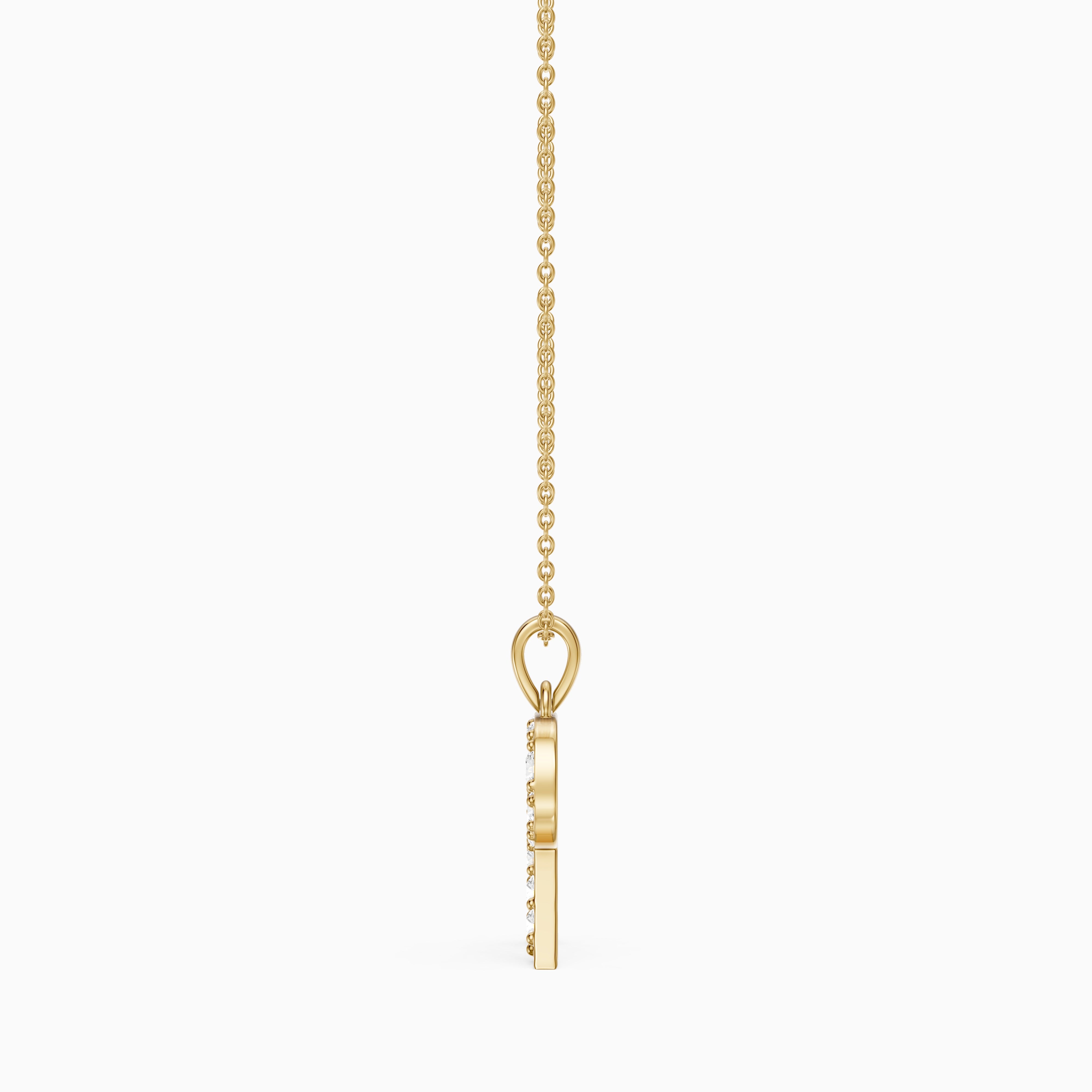 Lacey Lab Grown Diamond R Initial Pendant Necklace