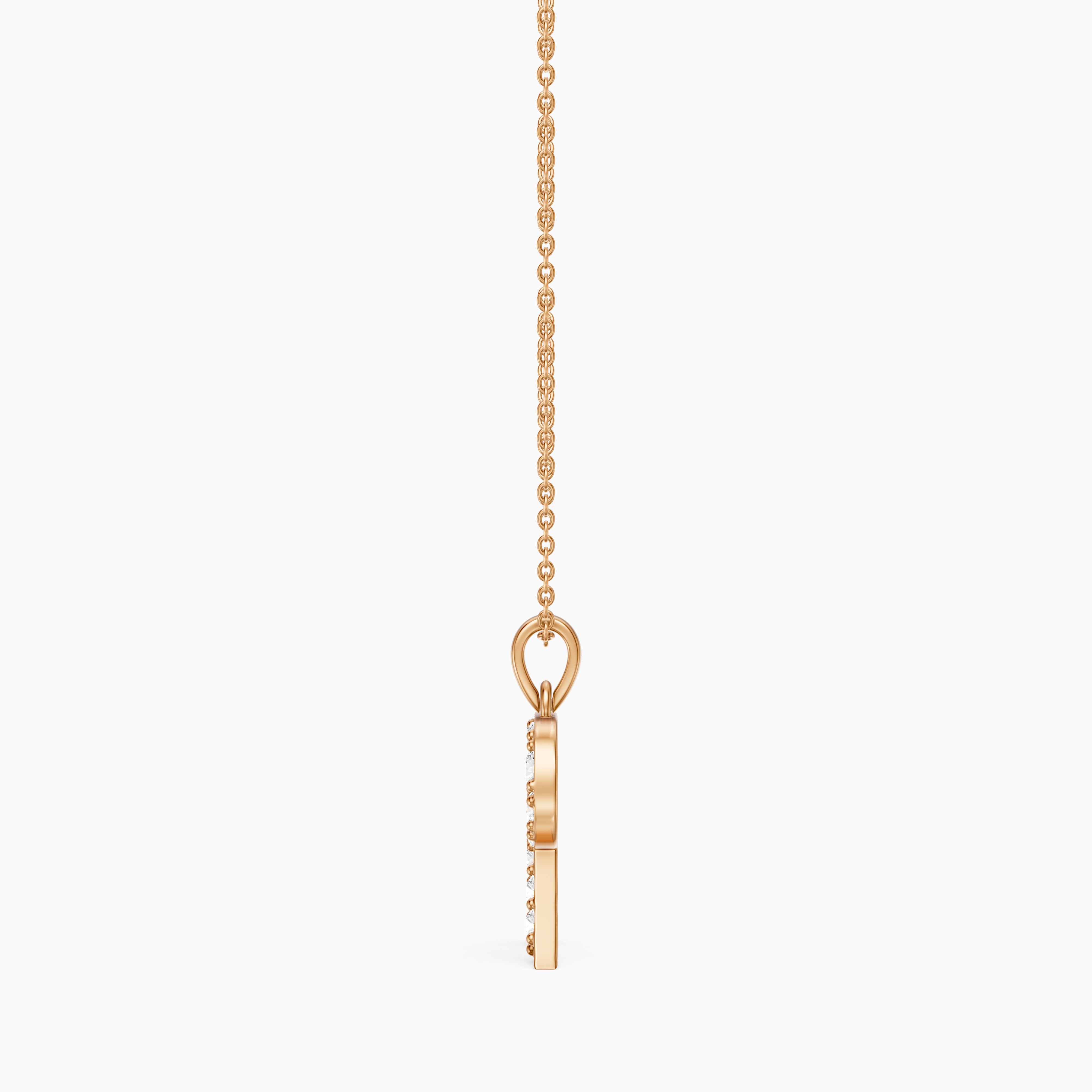 Lacey Lab Grown Diamond R Initial Pendant Necklace