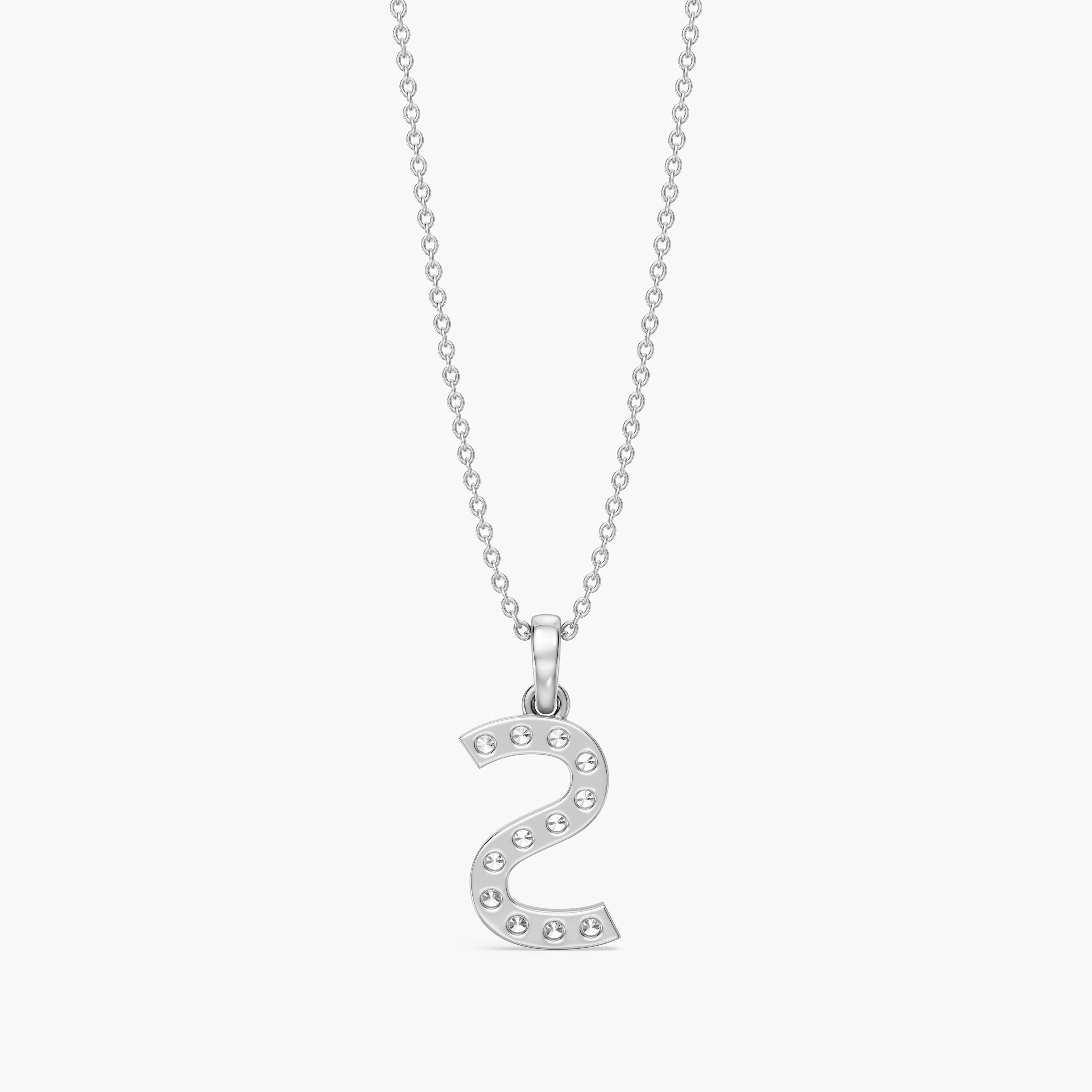 Athena Lab Grown Diamond S Initial Pendant Necklace