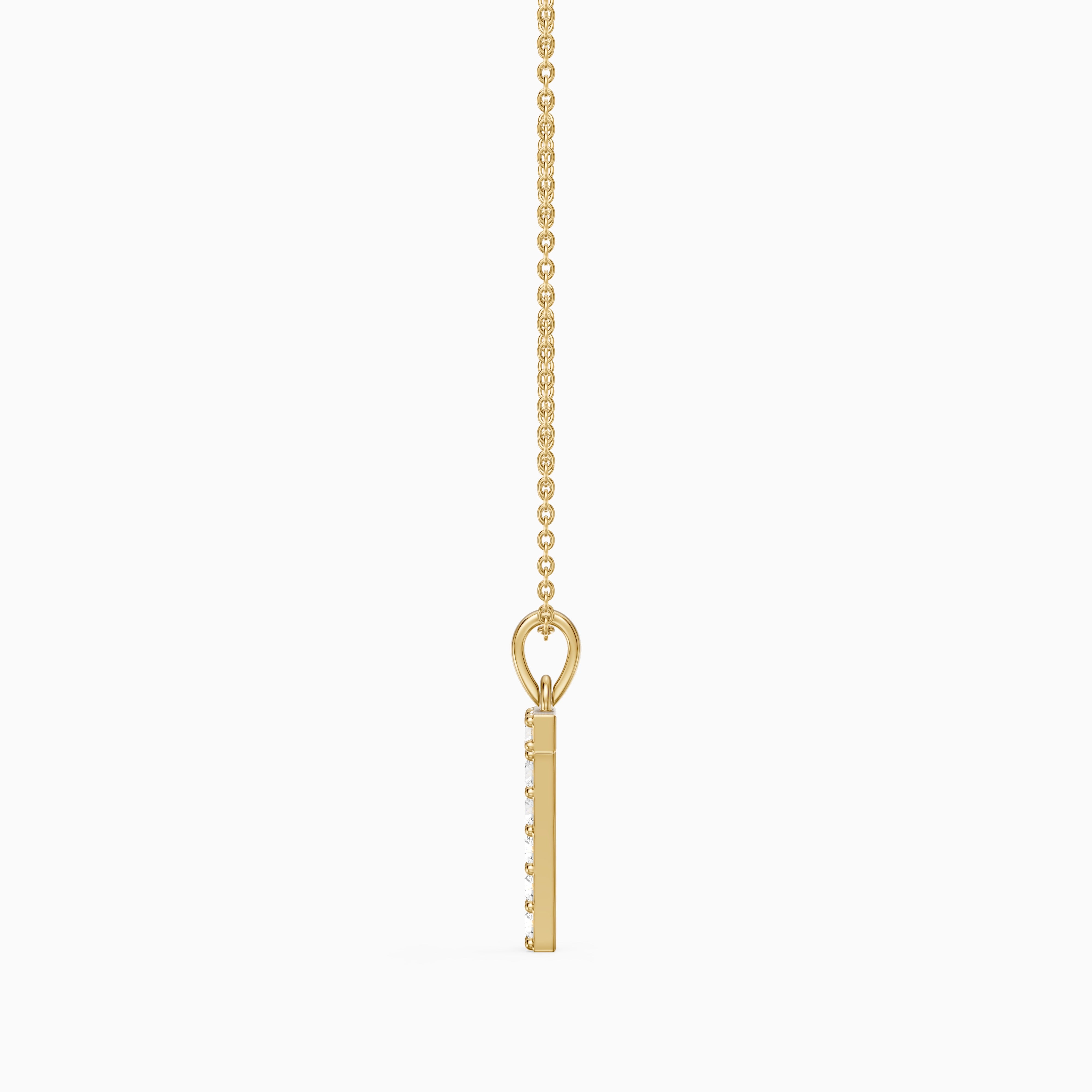 Veronica Lab Grown Diamond T Initial Pendant Necklace