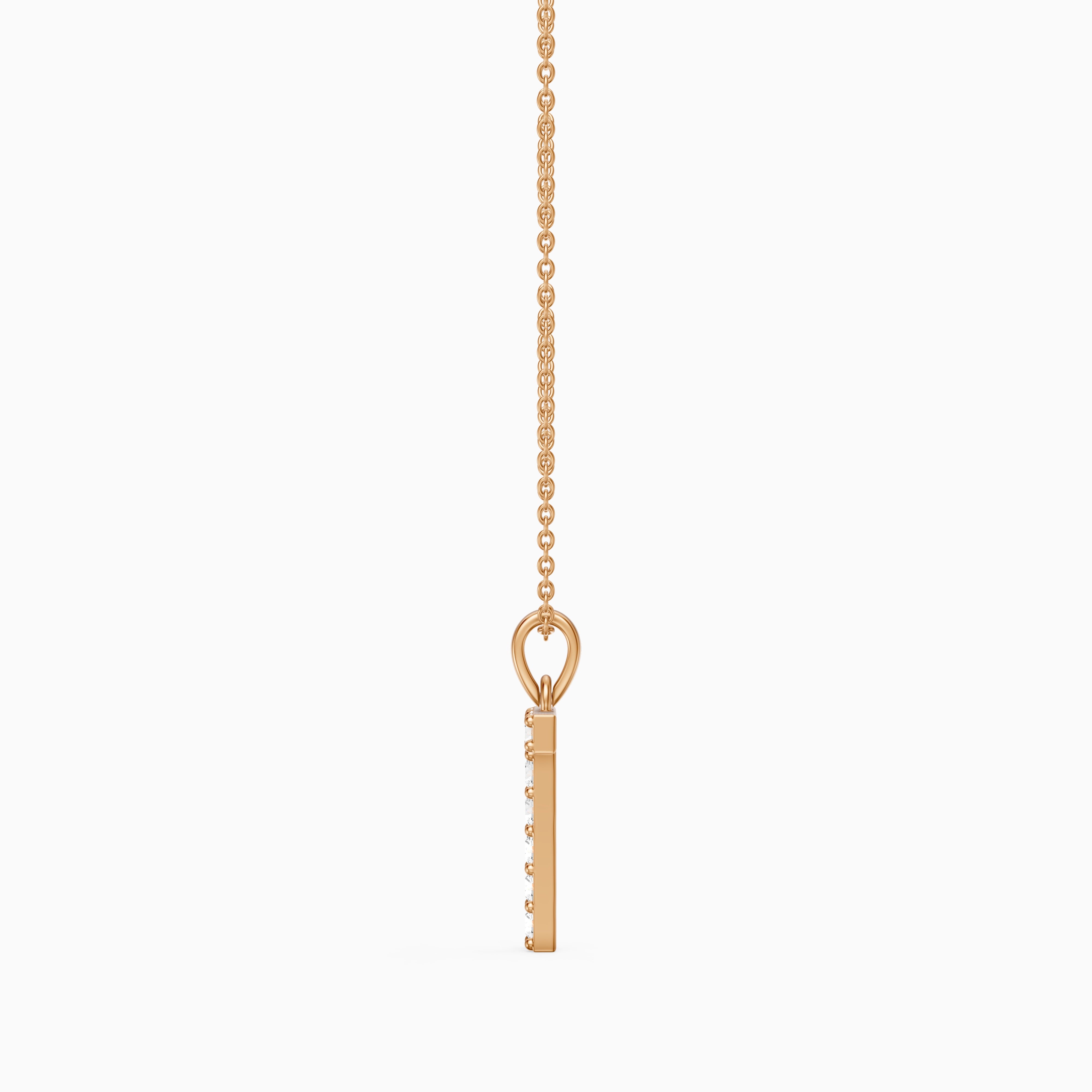 Veronica Lab Grown Diamond T Initial Pendant Necklace