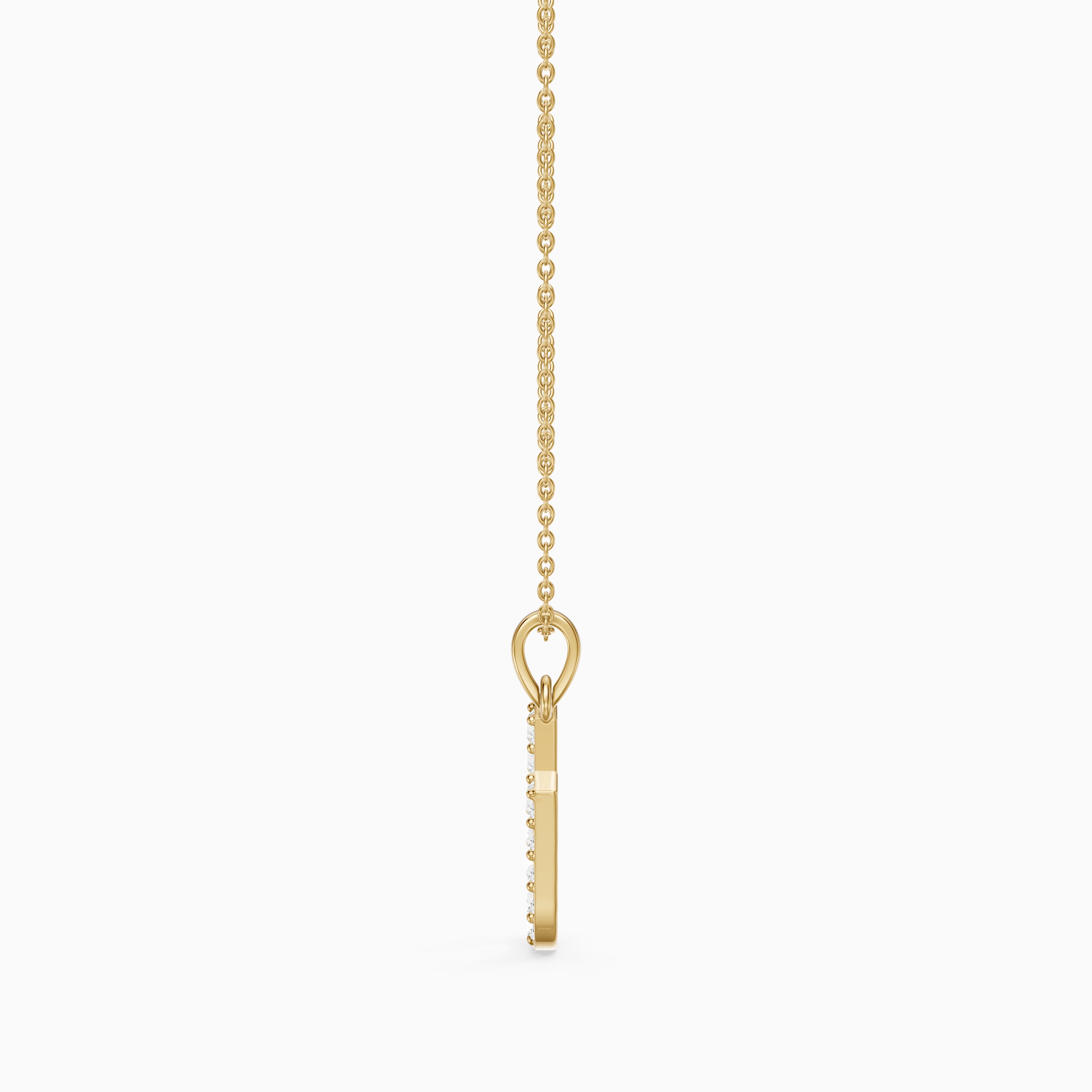 Amora Lab Grown Diamond U Initial Pendant Necklace