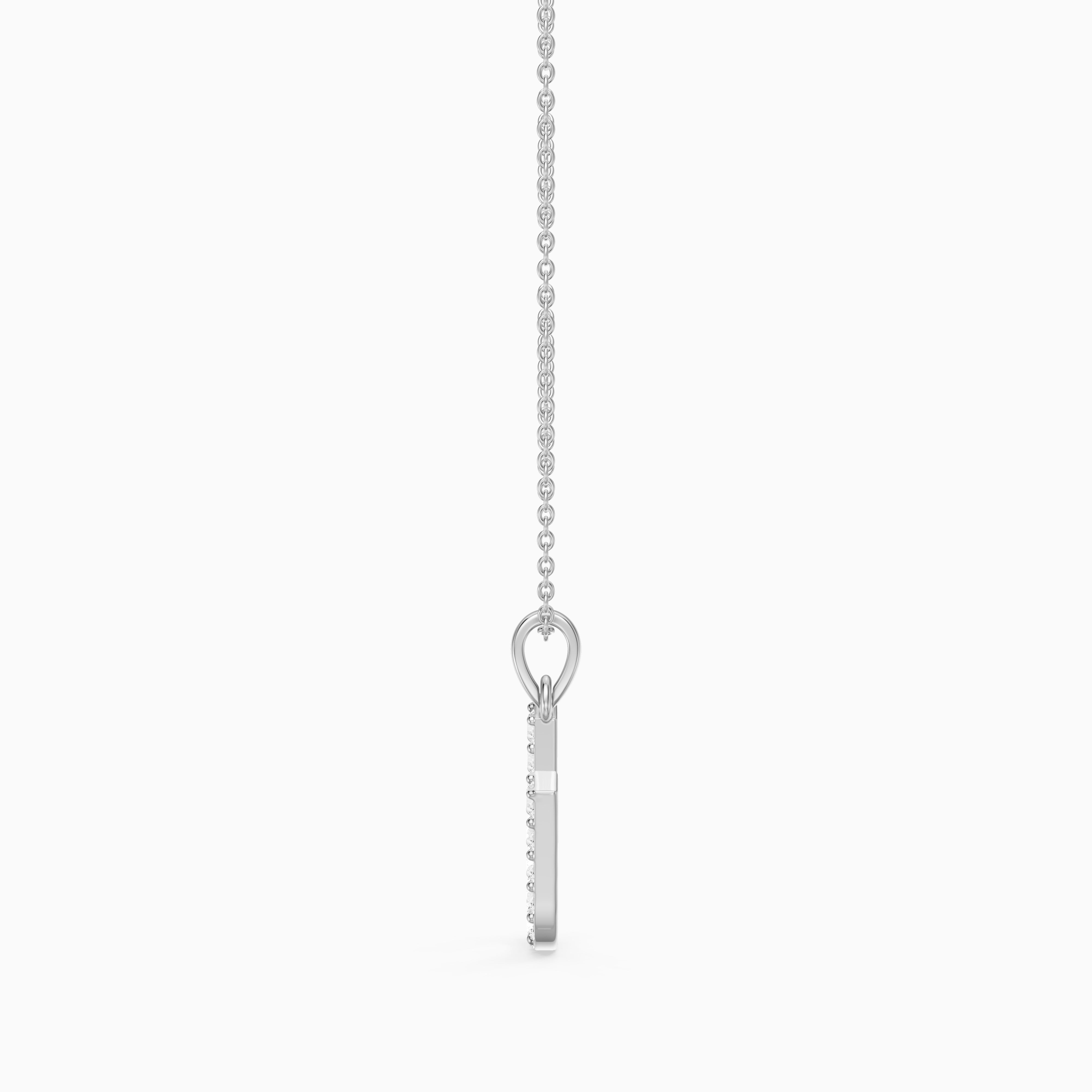 Amora Lab Grown Diamond U Initial Pendant Necklace