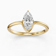 Andreaah Marquise Cut Solitaire Designer Moissanite Diamond Ring