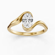 Brianna Oval Cut Bypass Lab Grown Diamond Engagement Ring
