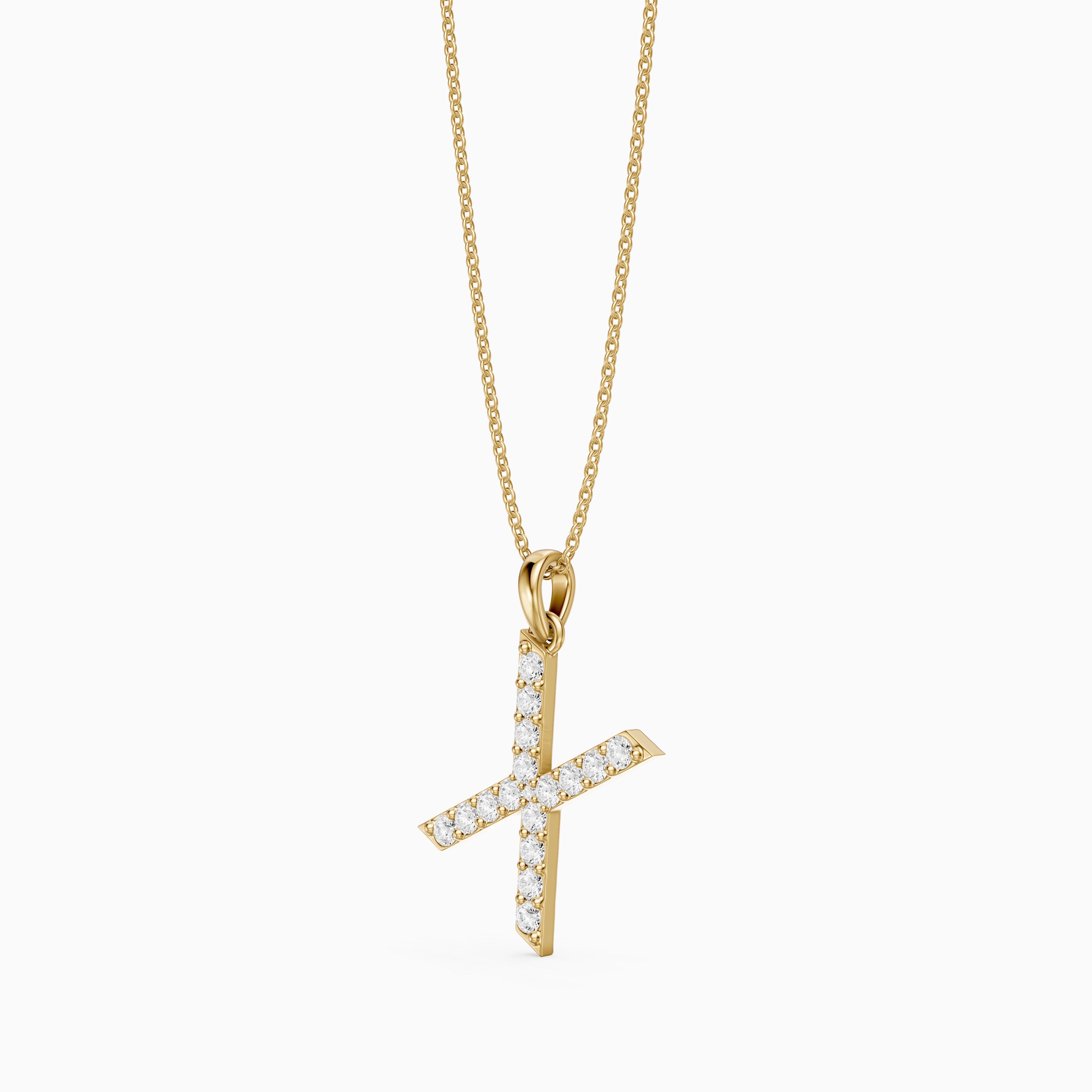 Romy Lab Grown Diamond X Initial Pendant Necklace