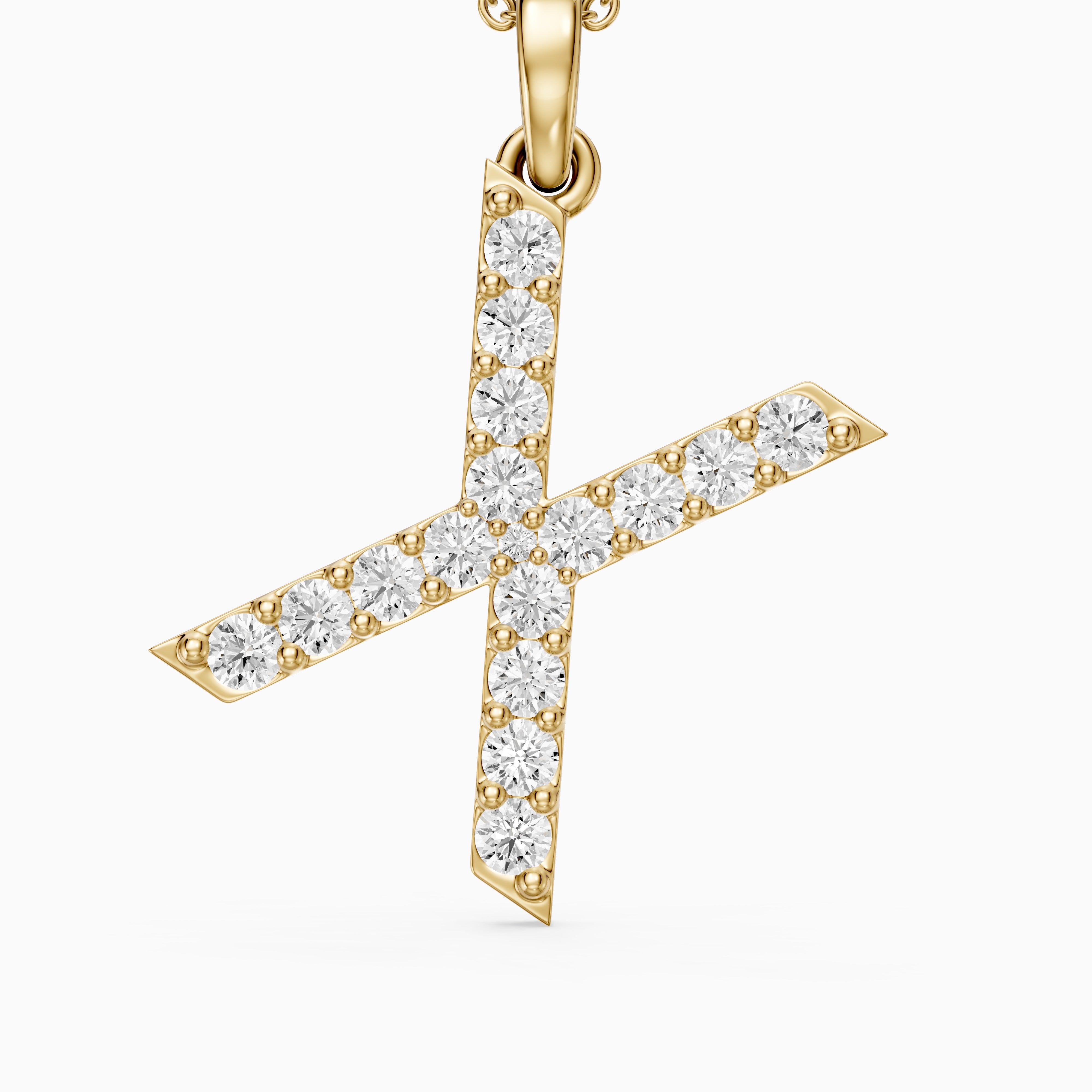 Romy Lab Grown Diamond X Initial Pendant Necklace
