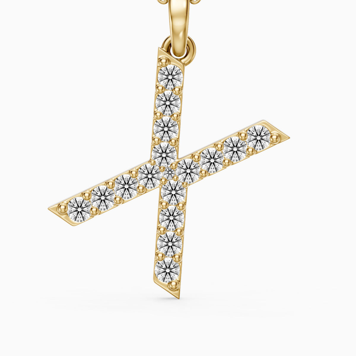 Romy Lab Grown Diamond X Initial Pendant Necklace