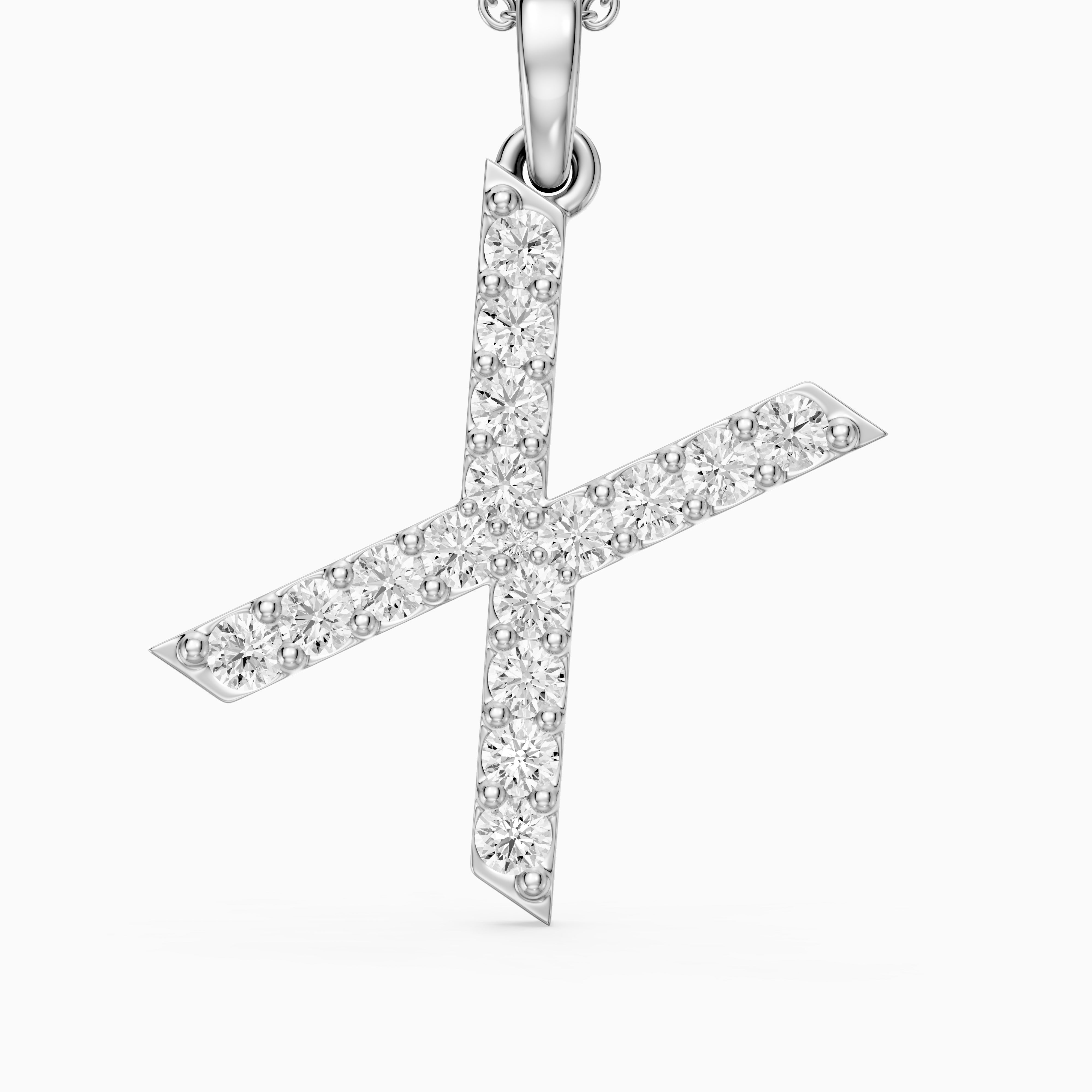 Romy Lab Grown Diamond X Initial Pendant Necklace