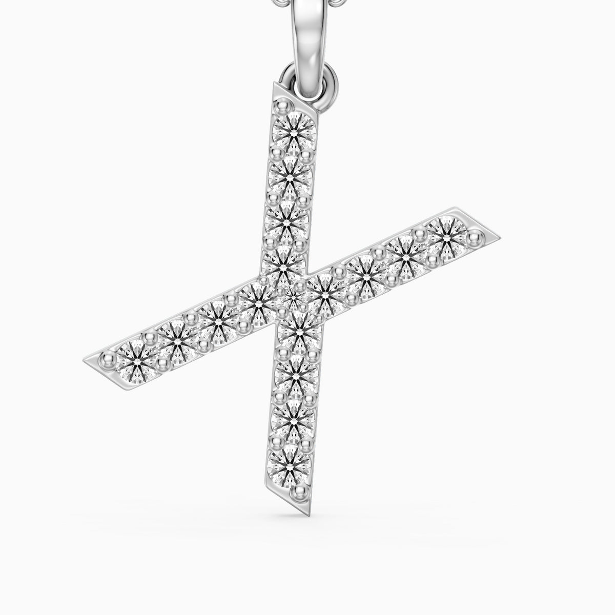 Romy Lab Grown Diamond X Initial Pendant Necklace