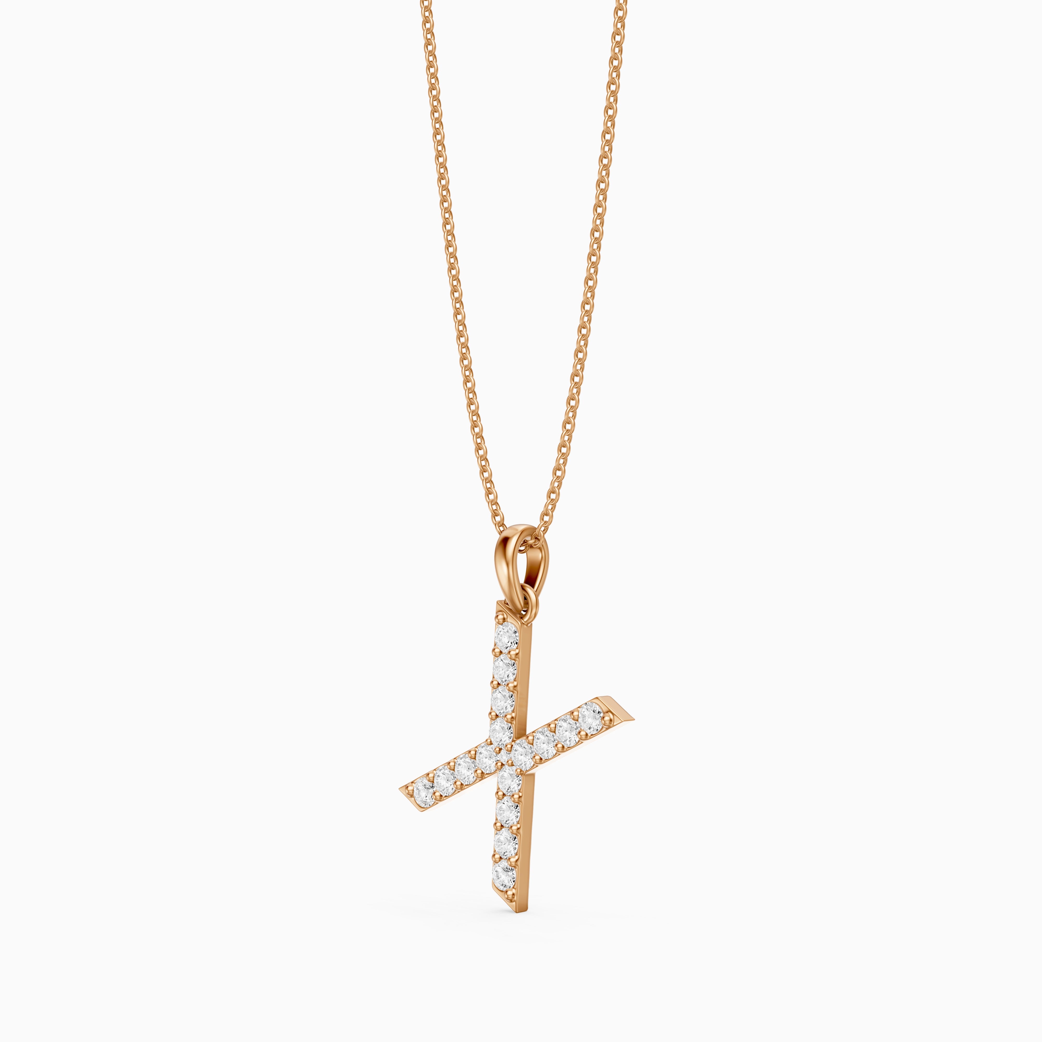 Romy Lab Grown Diamond X Initial Pendant Necklace