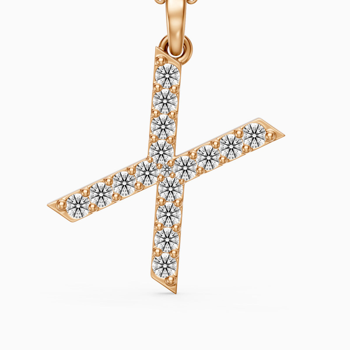 Romy Lab Grown Diamond X Initial Pendant Necklace