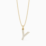 Ainsley Lab Grown Diamond Y Initial Pendant Necklace