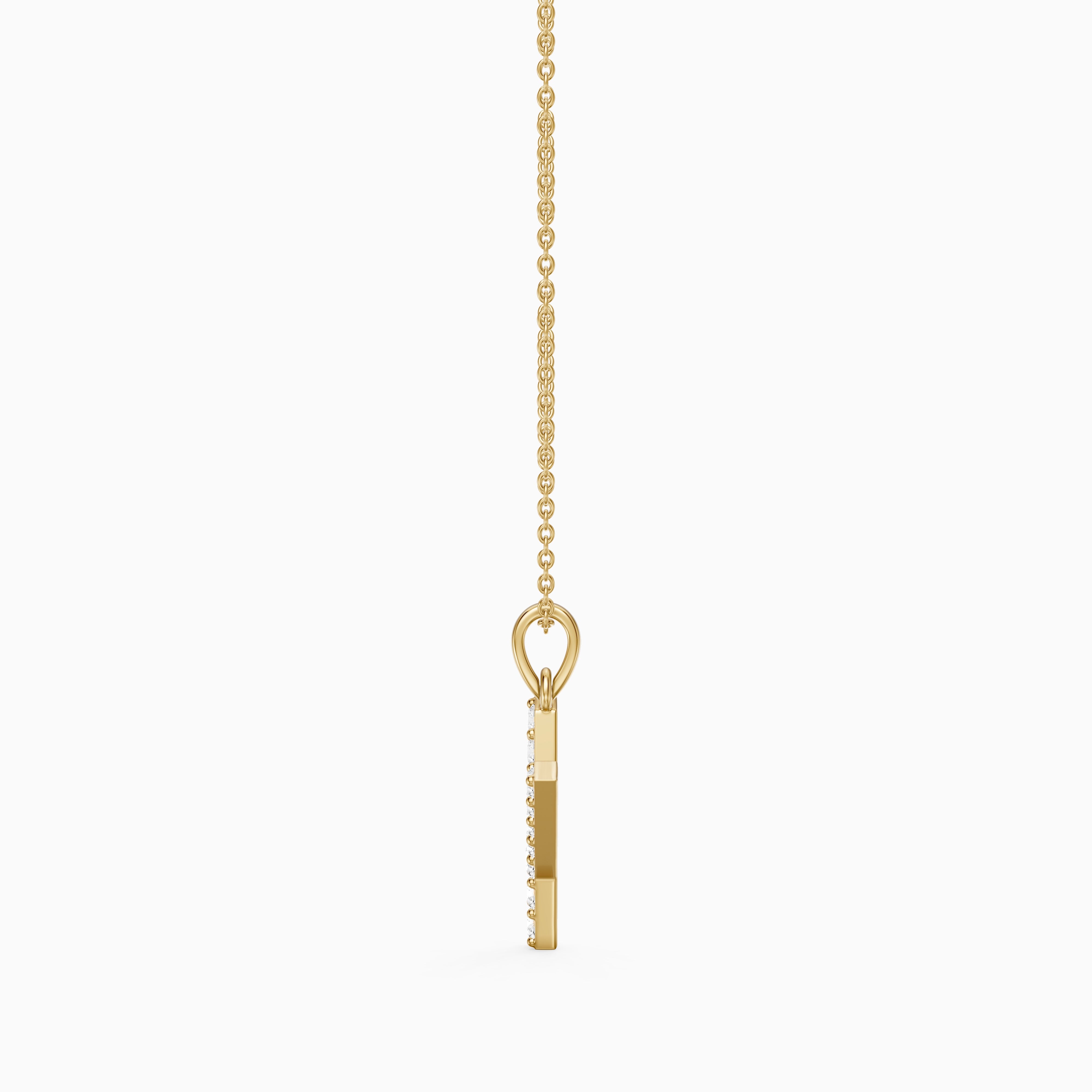 Ainsley Lab Grown Diamond Y Initial Pendant Necklace
