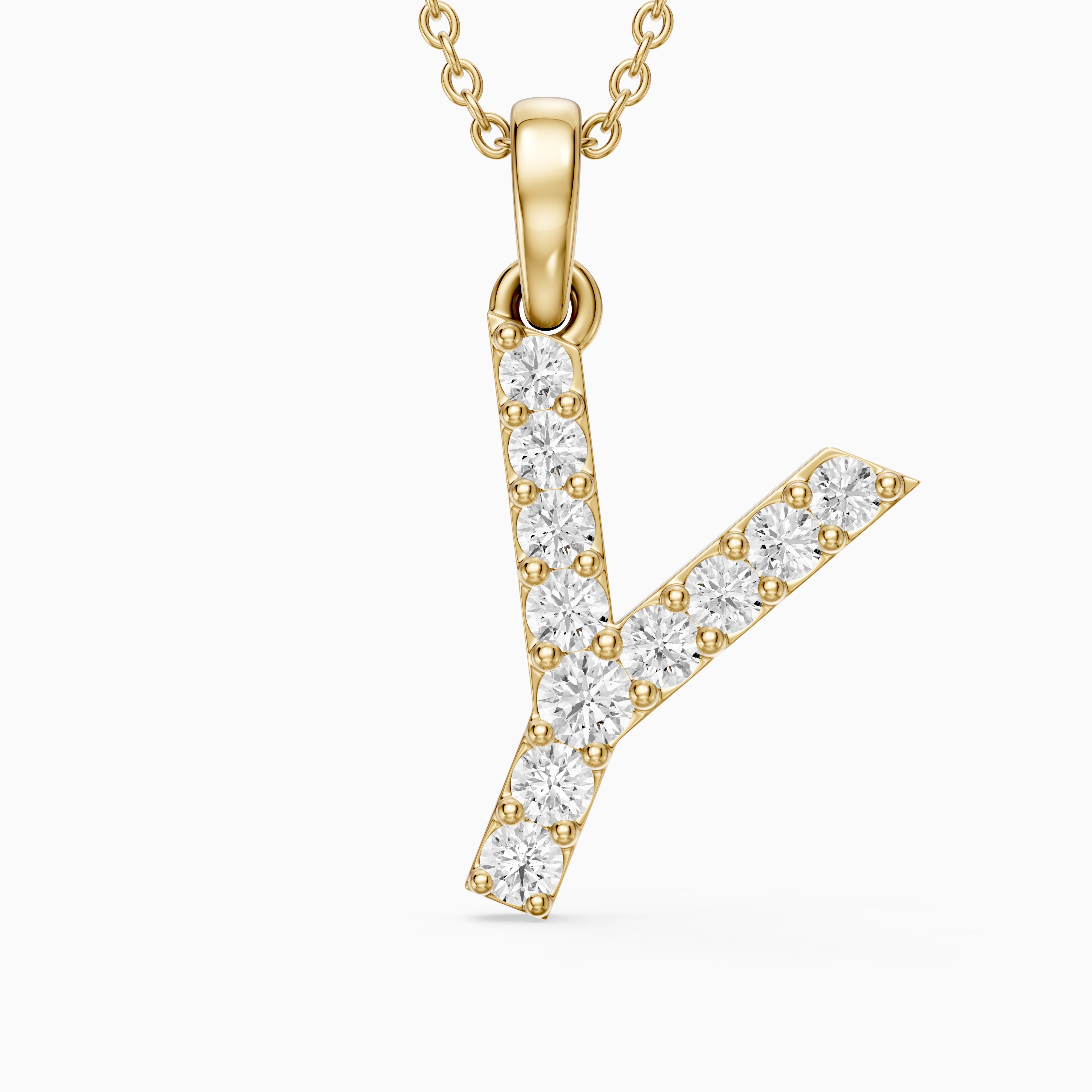 Ainsley Lab Grown Diamond Y Initial Pendant Necklace