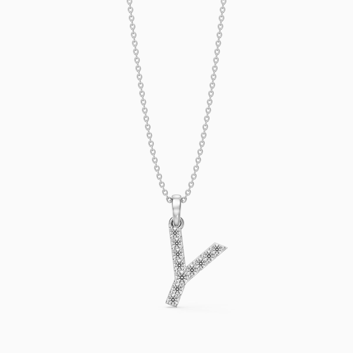 Ainsley Lab Grown Diamond Y Initial Pendant Necklace