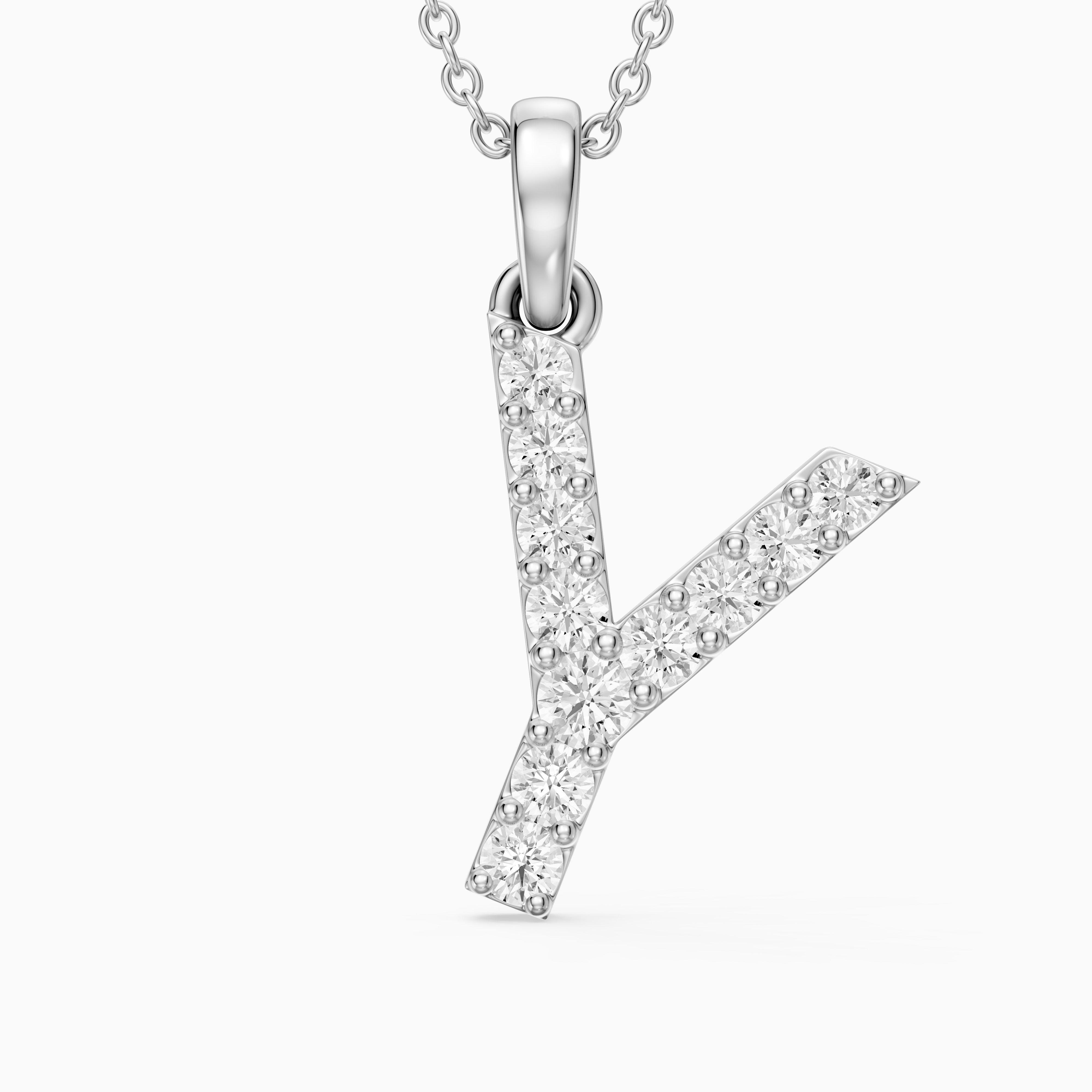 Ainsley Lab Grown Diamond Y Initial Pendant Necklace