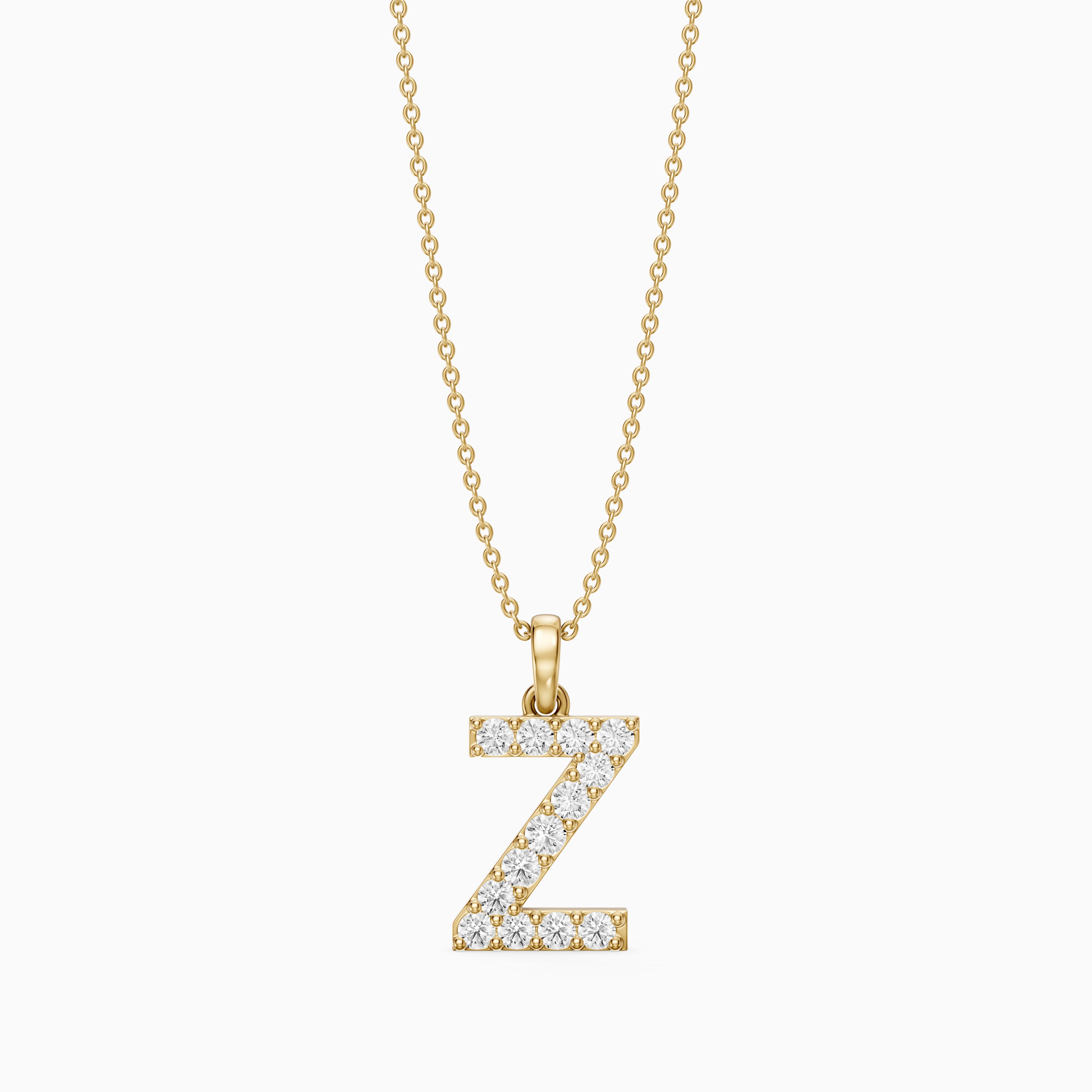 Kallie Lab Grown Diamond Z Initial Pendant Necklace