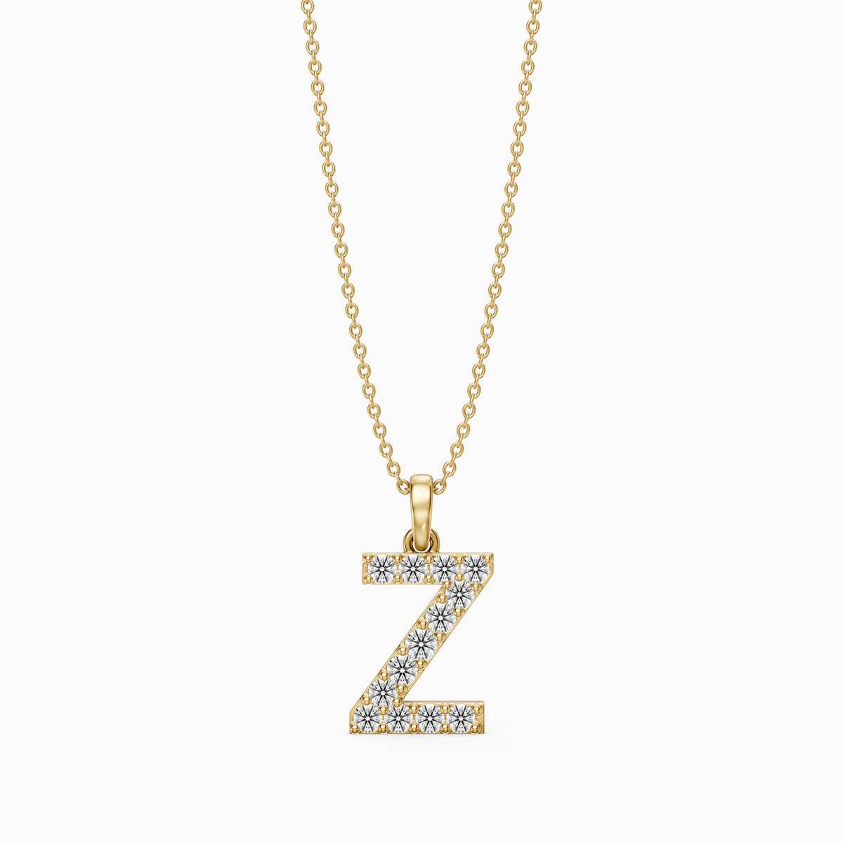 Kallie Lab Grown Diamond Z Initial Pendant Necklace