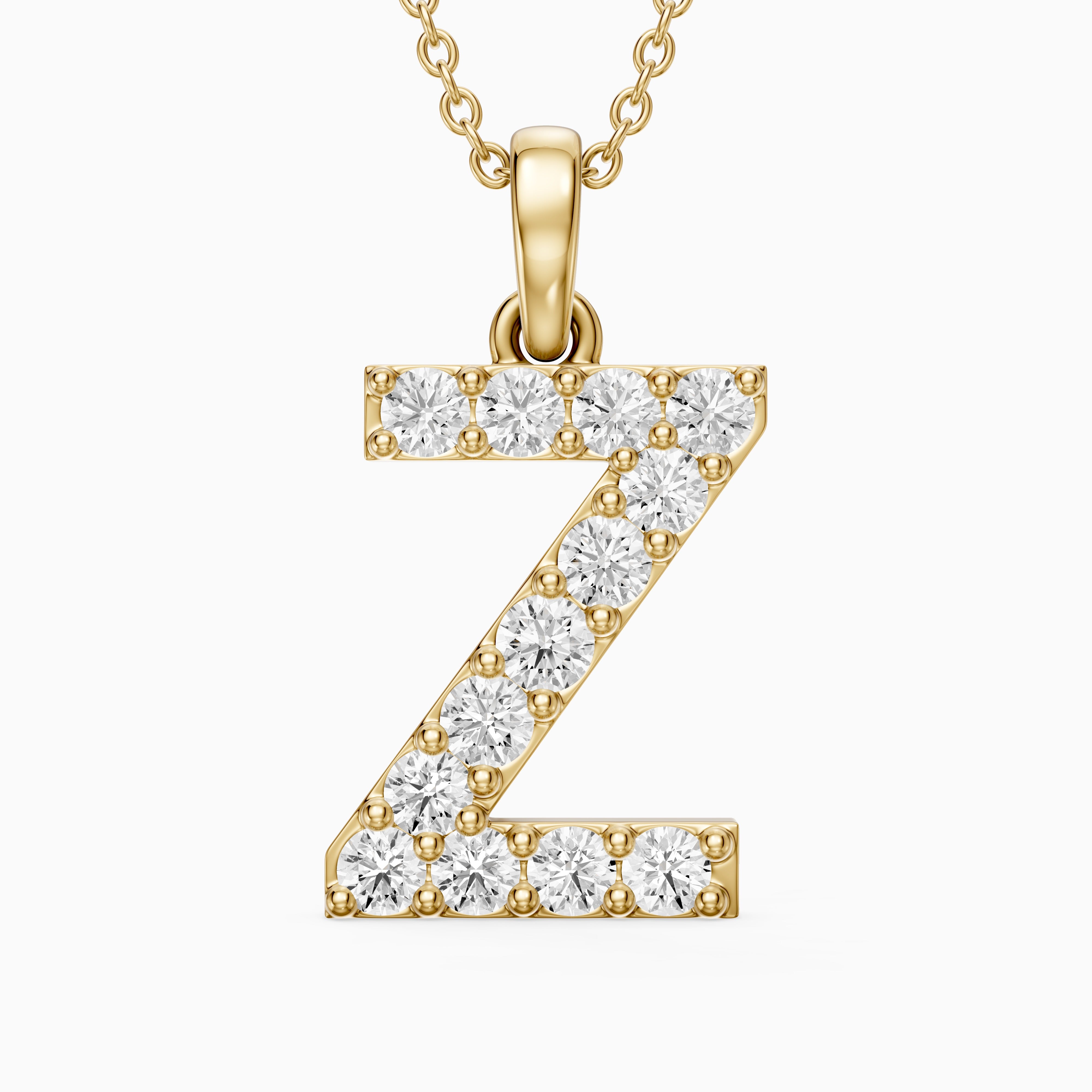 Kallie Lab Grown Diamond Z Initial Pendant Necklace