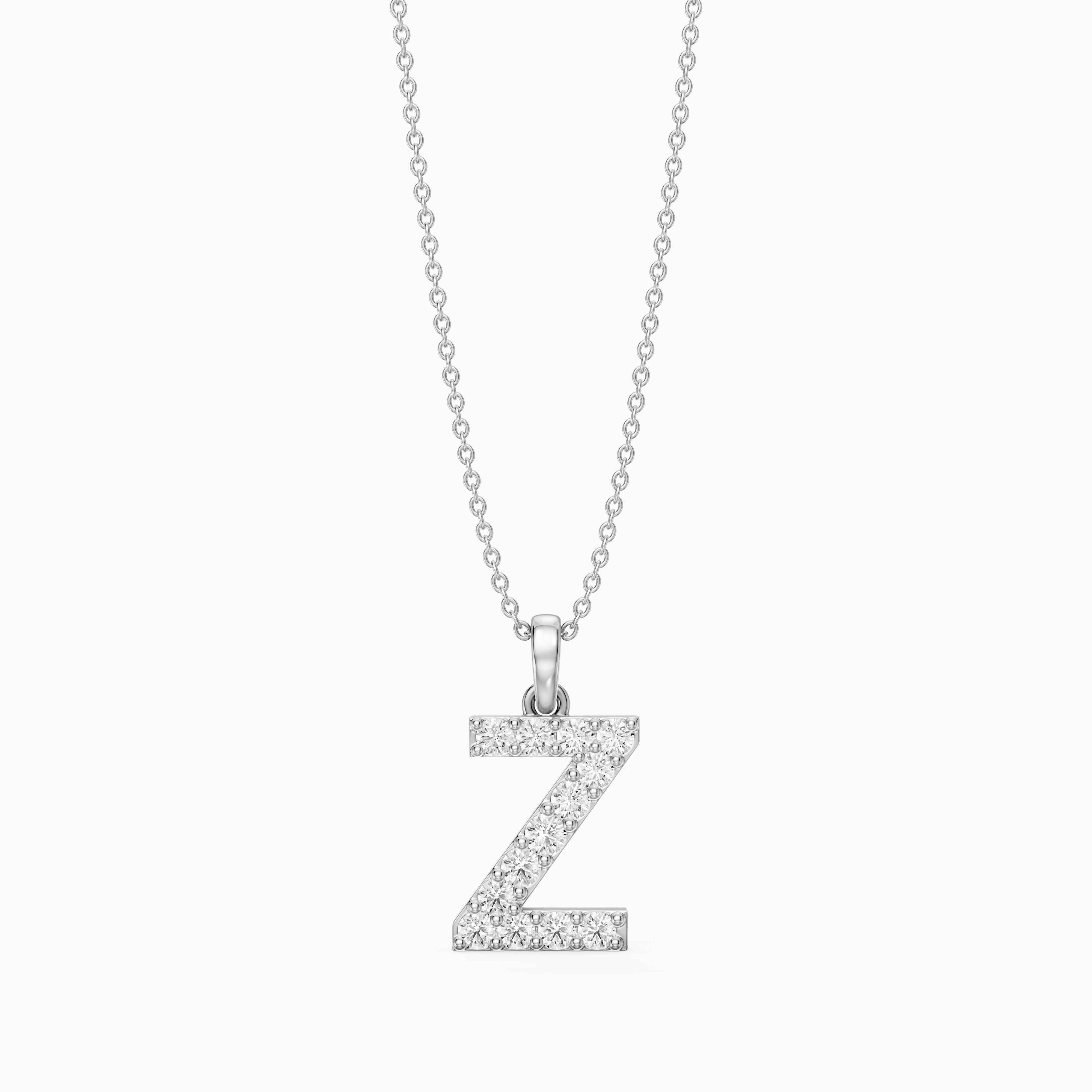 Kallie Lab Grown Diamond Z Initial Pendant Necklace