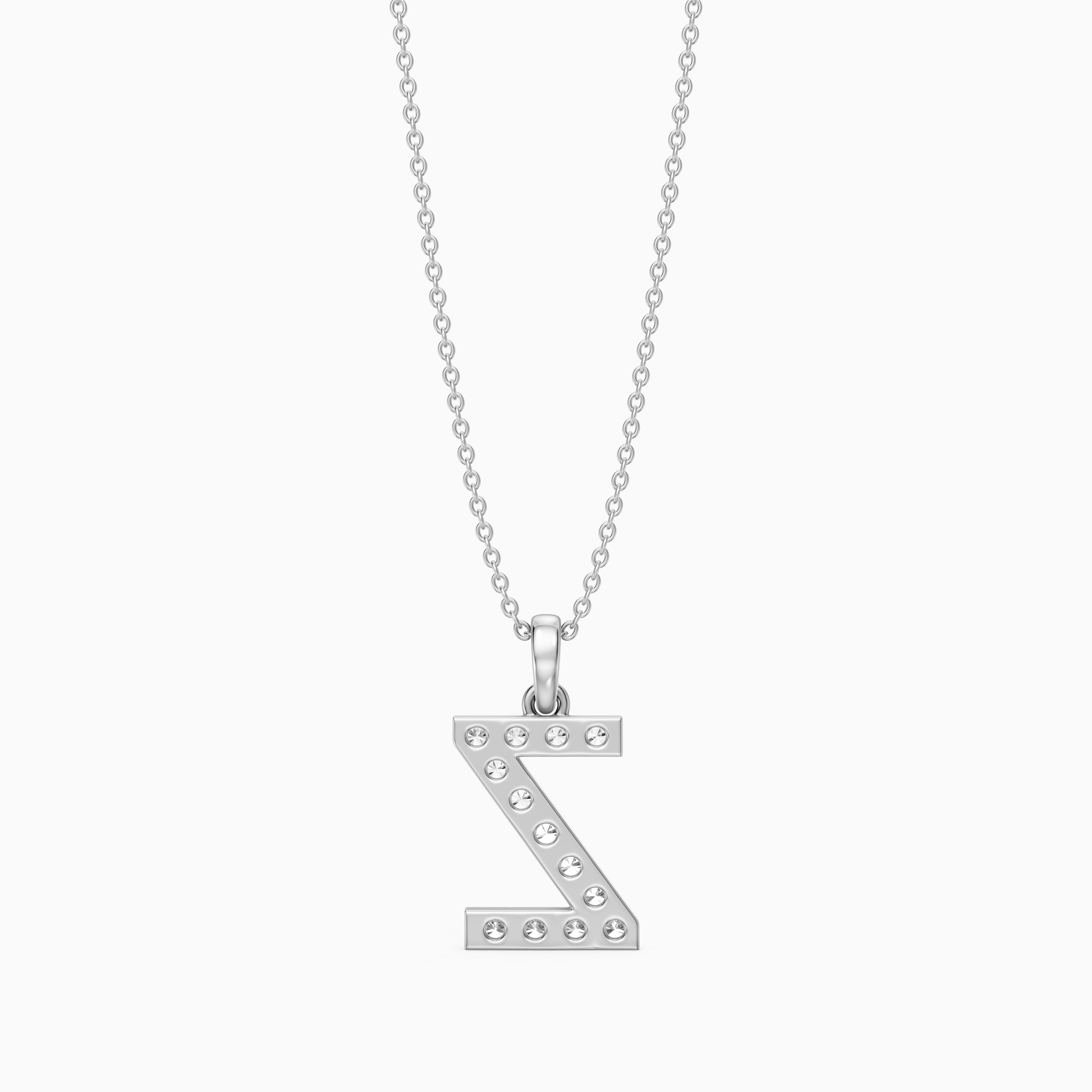 Kallie Lab Grown Diamond Z Initial Pendant Necklace