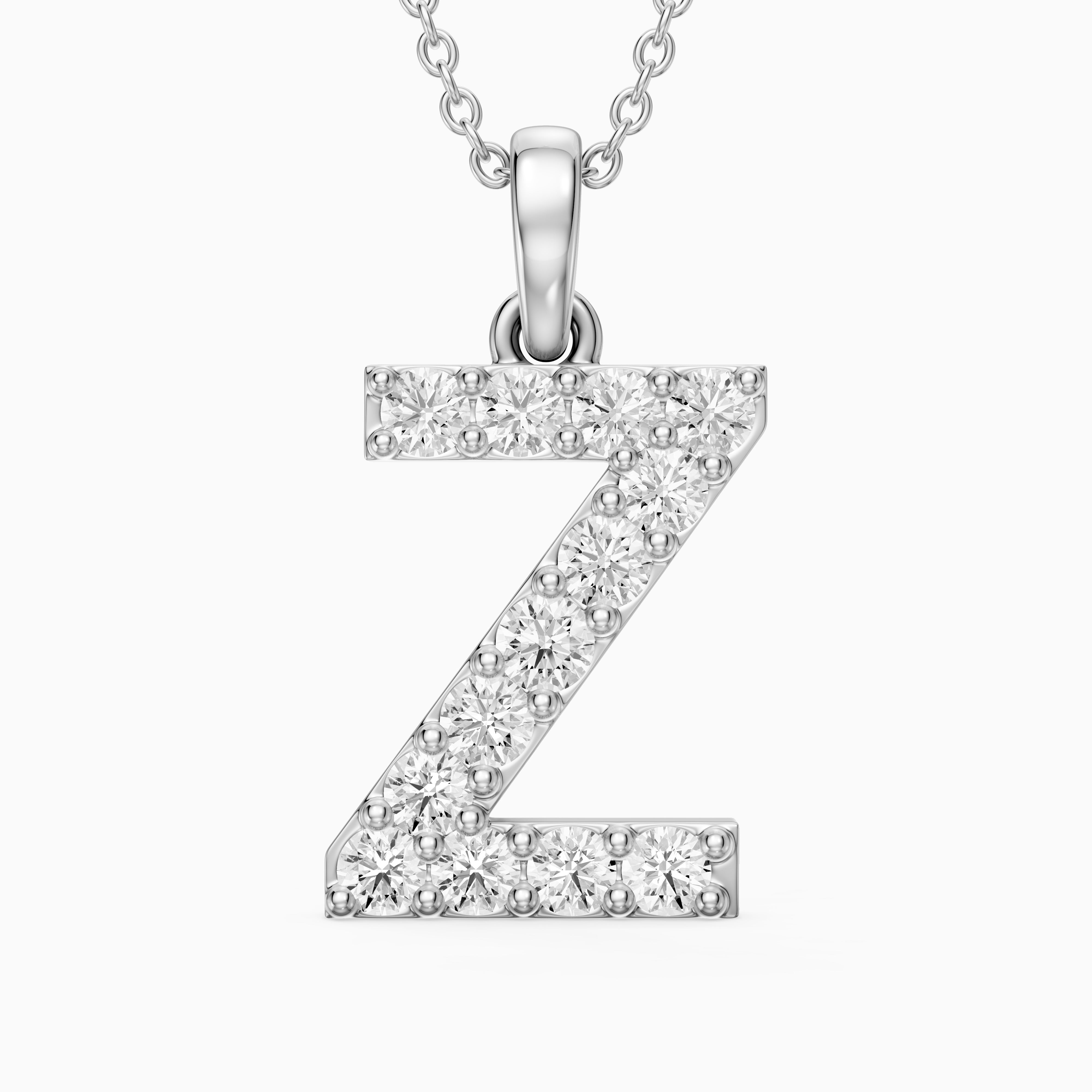Kallie Lab Grown Diamond Z Initial Pendant Necklace
