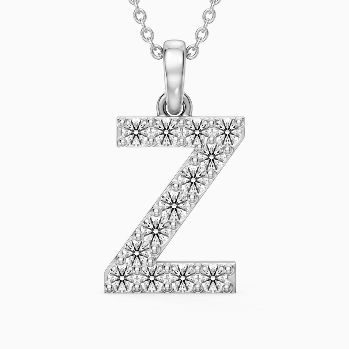 Kallie Lab Grown Diamond Z Initial Pendant Necklace