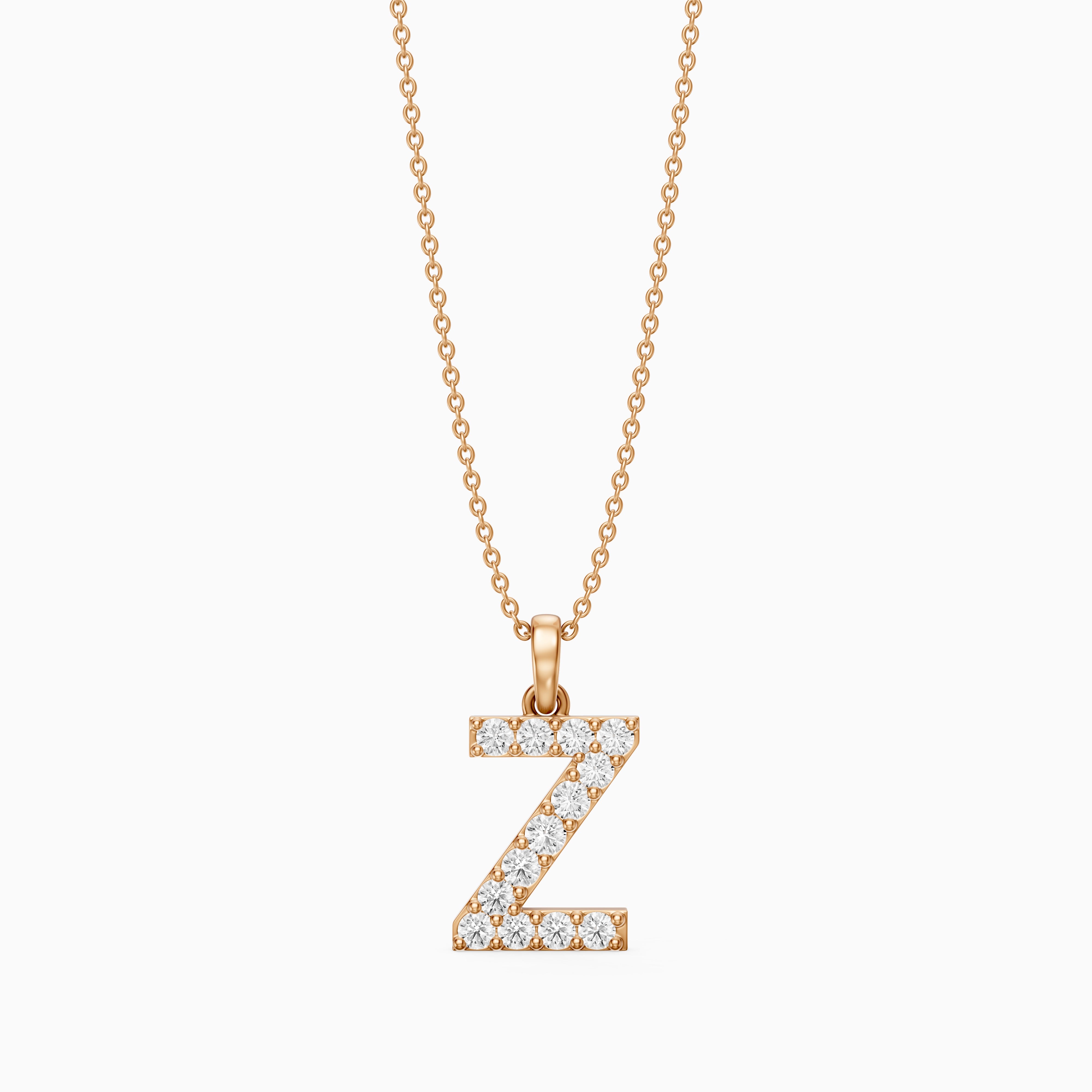 Kallie Lab Grown Diamond Z Initial Pendant Necklace