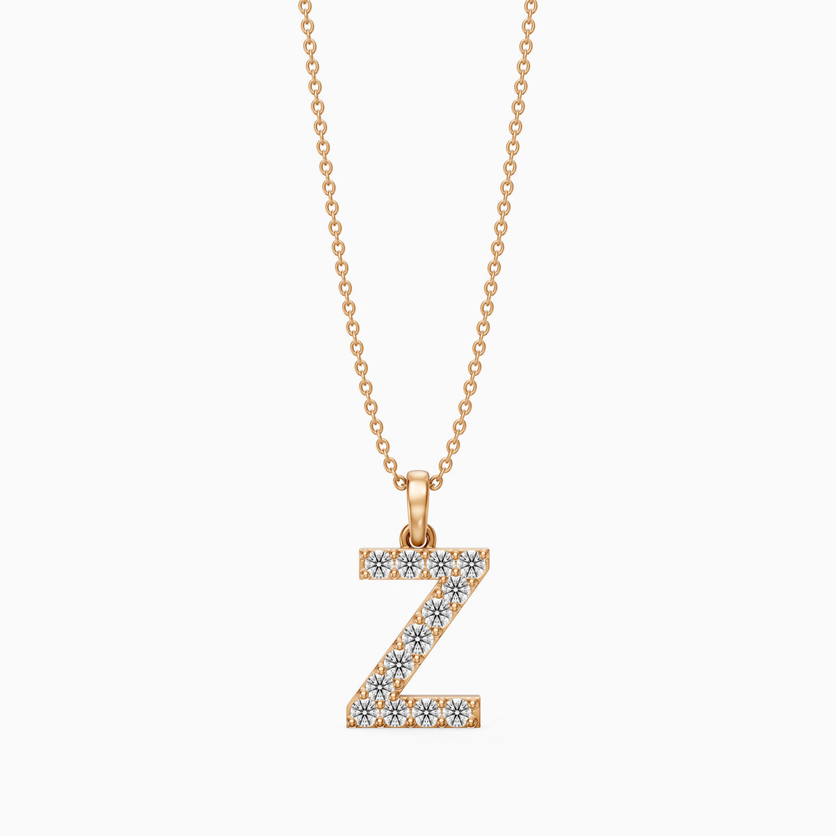 Kallie Lab Grown Diamond Z Initial Pendant Necklace