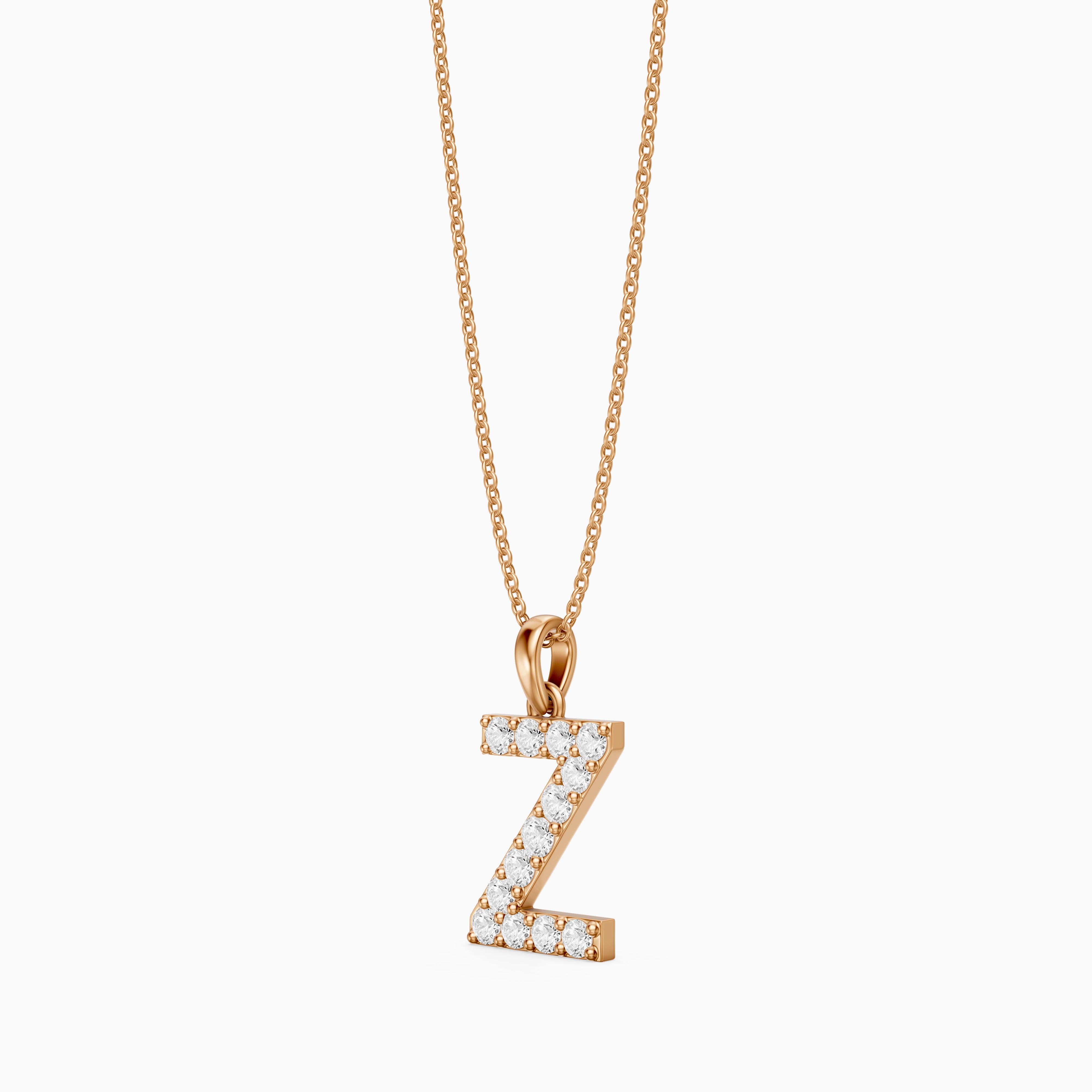 Kallie Lab Grown Diamond Z Initial Pendant Necklace