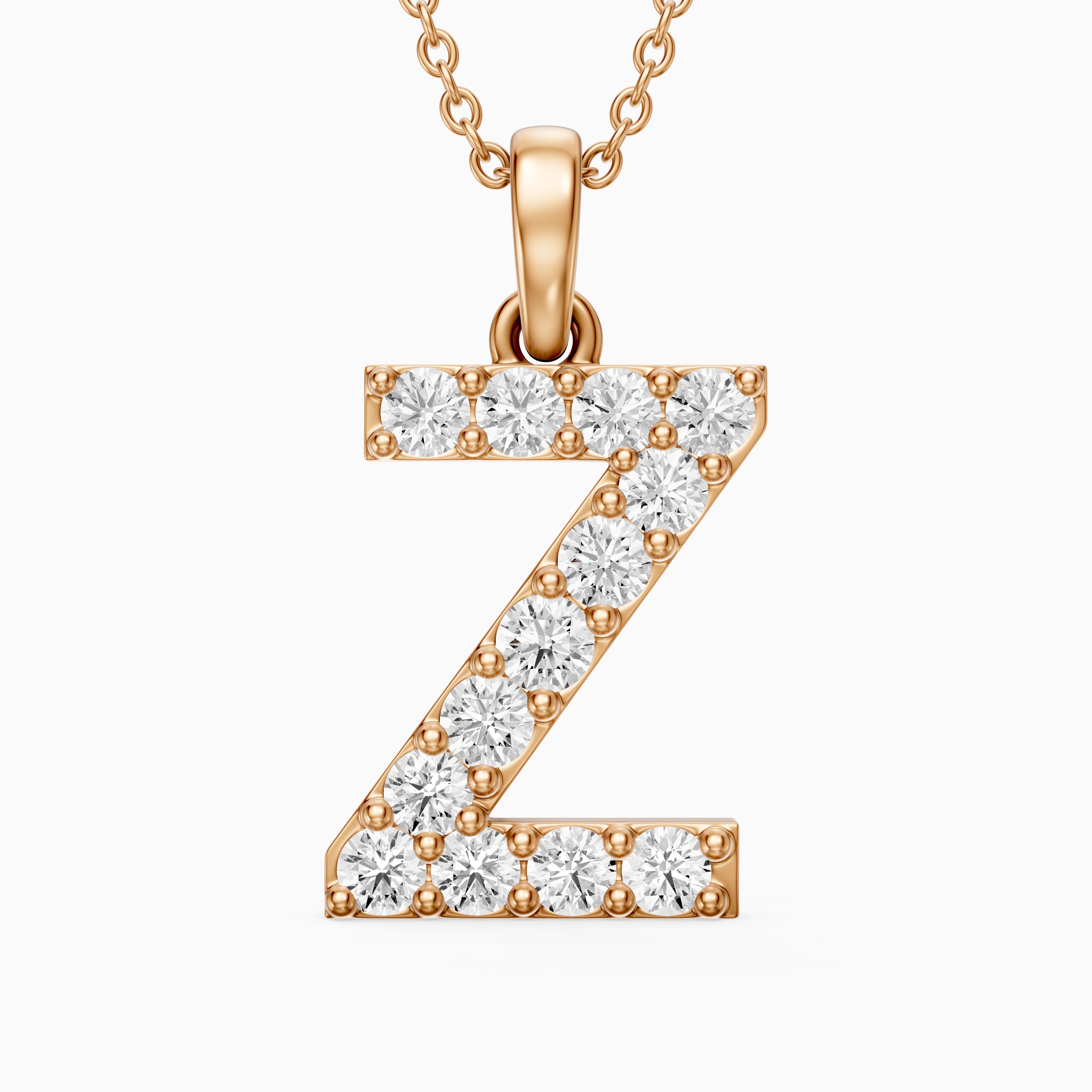 Kallie Lab Grown Diamond Z Initial Pendant Necklace