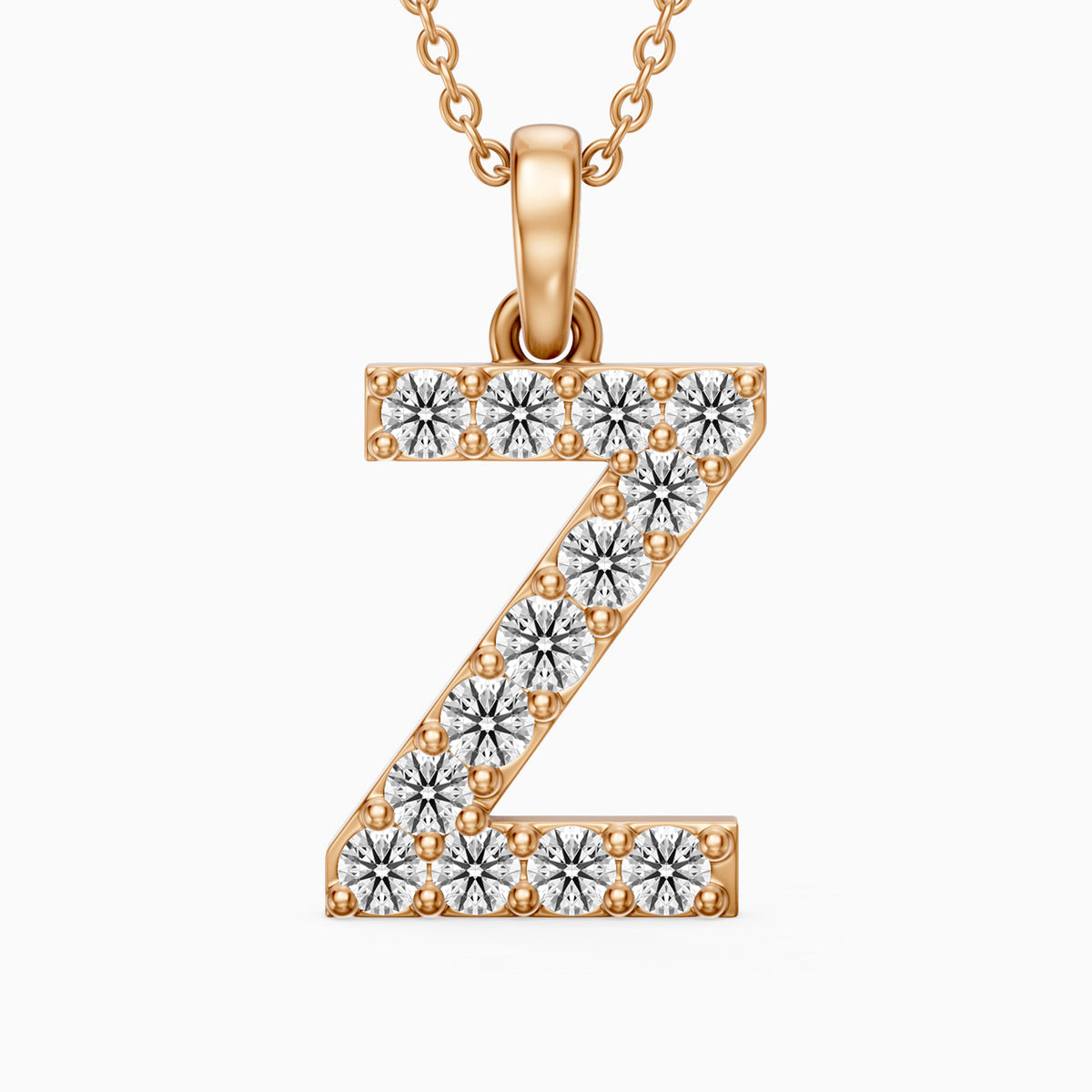 Kallie Lab Grown Diamond Z Initial Pendant Necklace