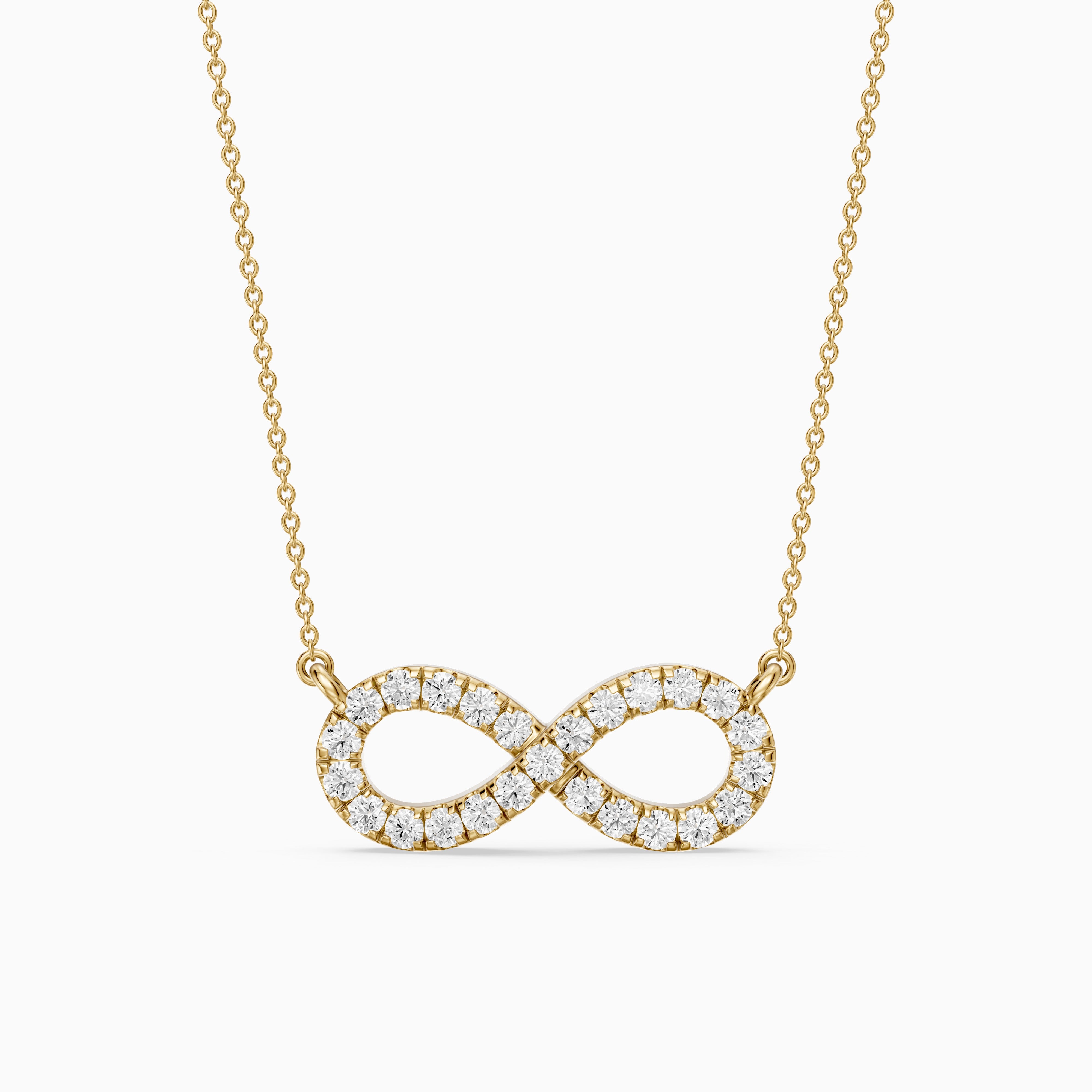Laurel Round Lab Grown Diamond Infinity Pendant Necklace