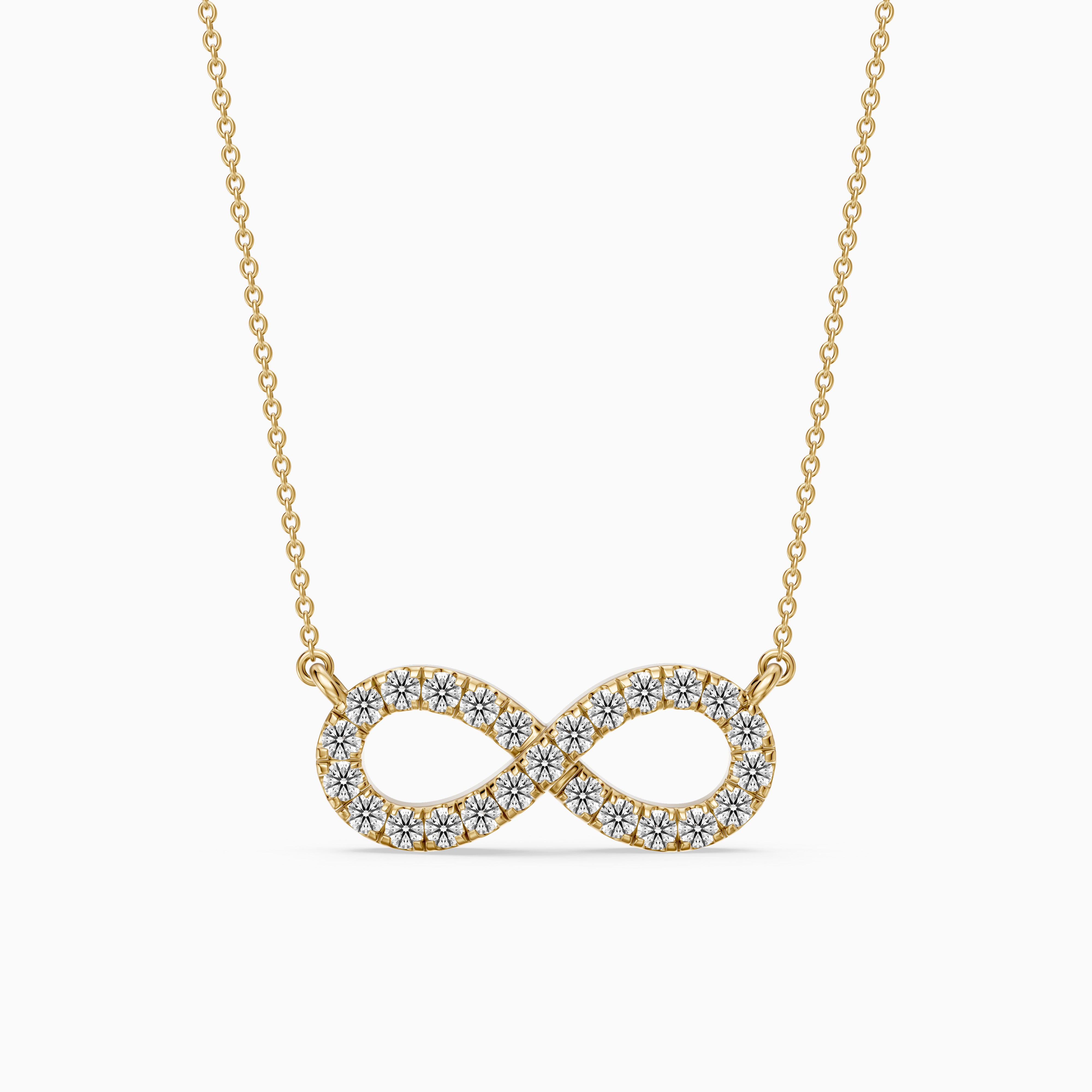 Laurel Round Lab Grown Diamond Infinity Pendant Necklace