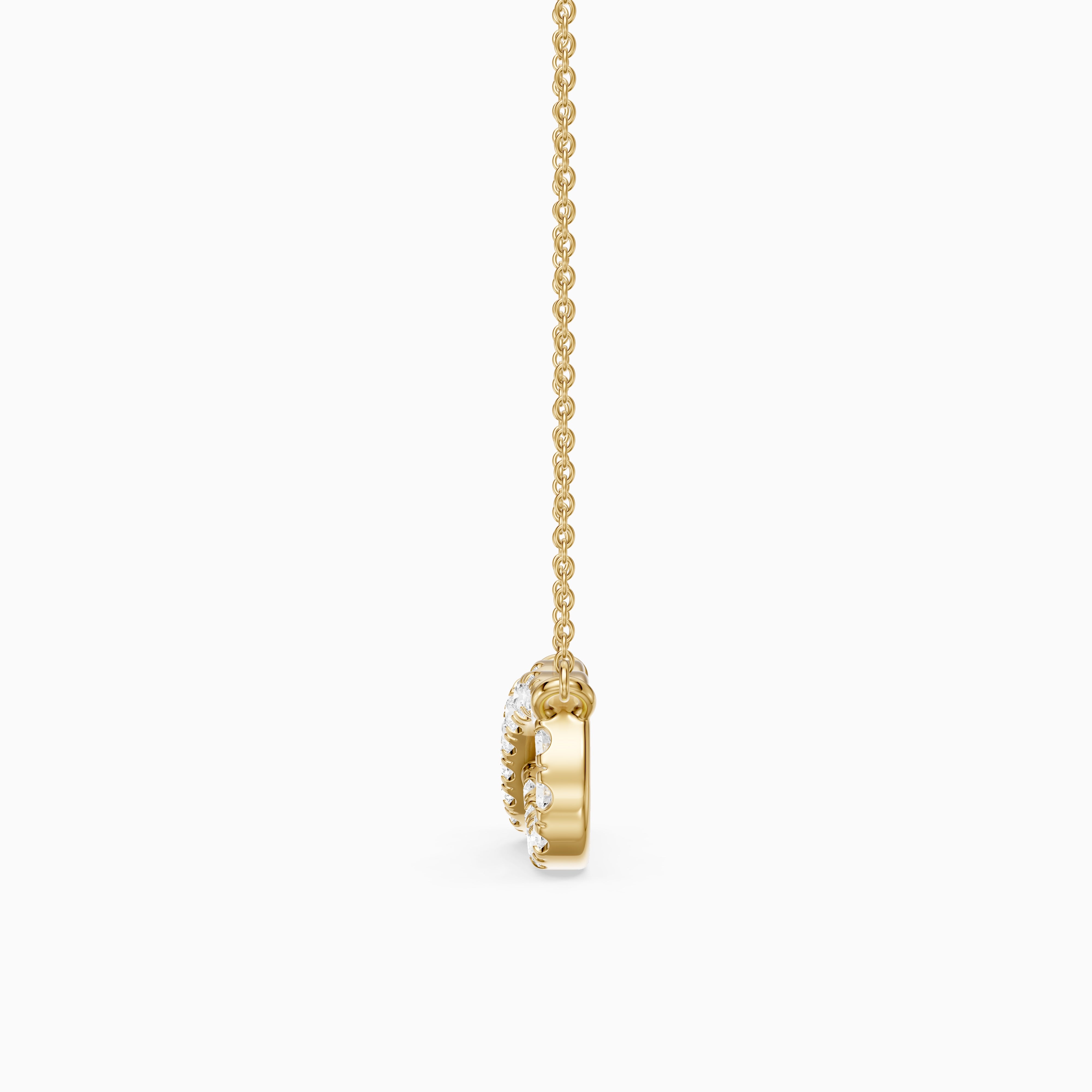 Laurel Round Lab Grown Diamond Infinity Pendant Necklace