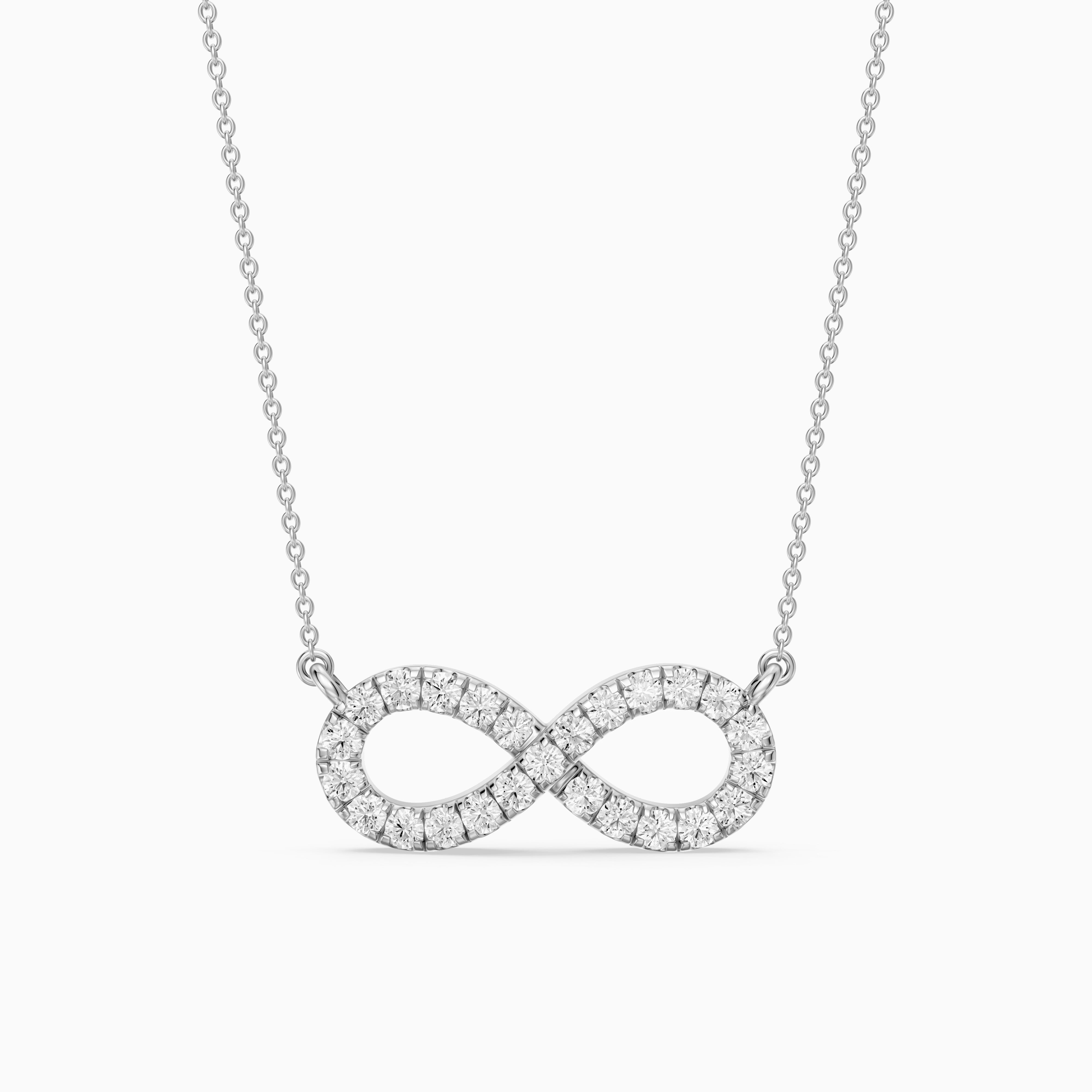 Laurel Round Lab Grown Diamond Infinity Pendant Necklace