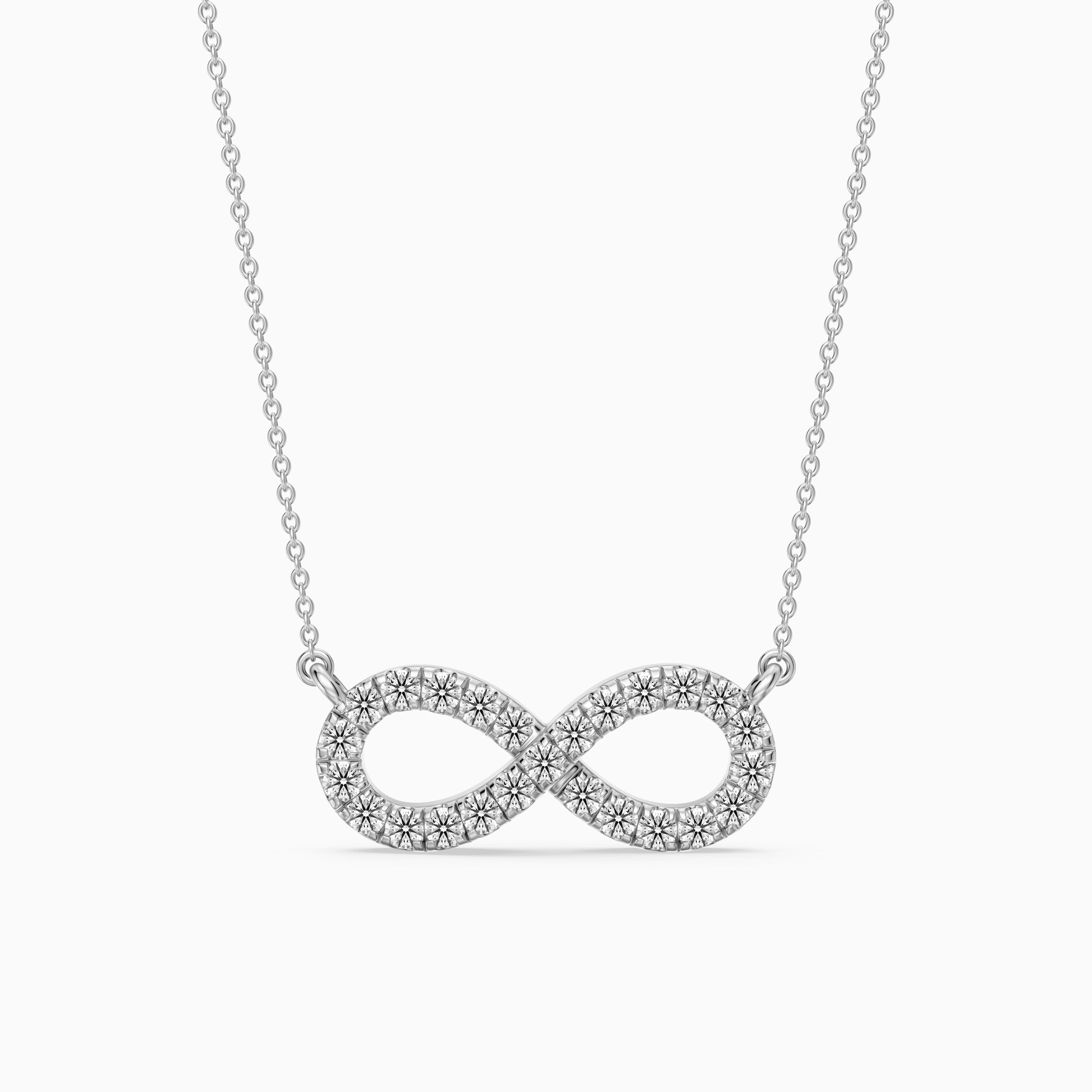 Laurel Round Lab Grown Diamond Infinity Pendant Necklace