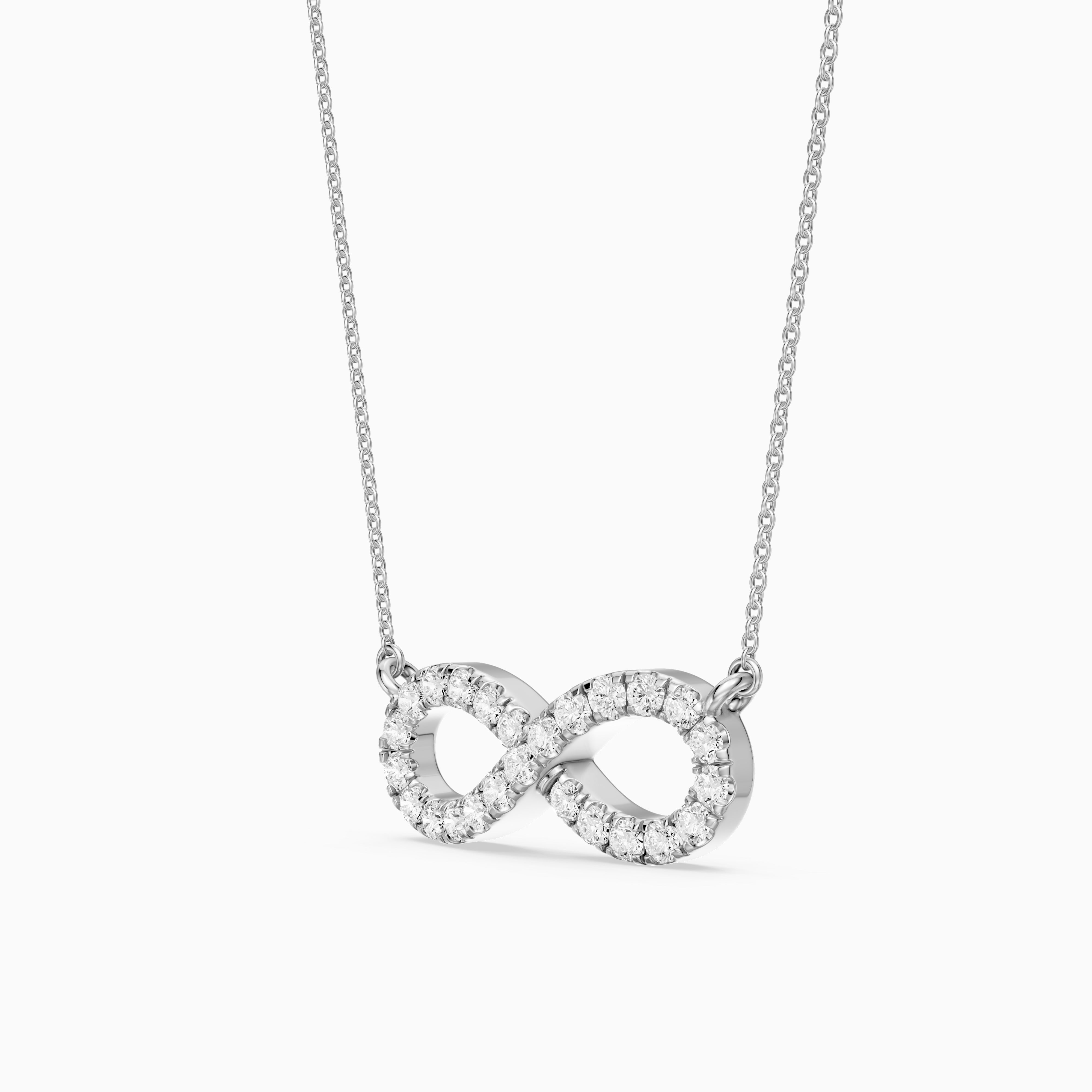 Laurel Round Lab Grown Diamond Infinity Pendant Necklace
