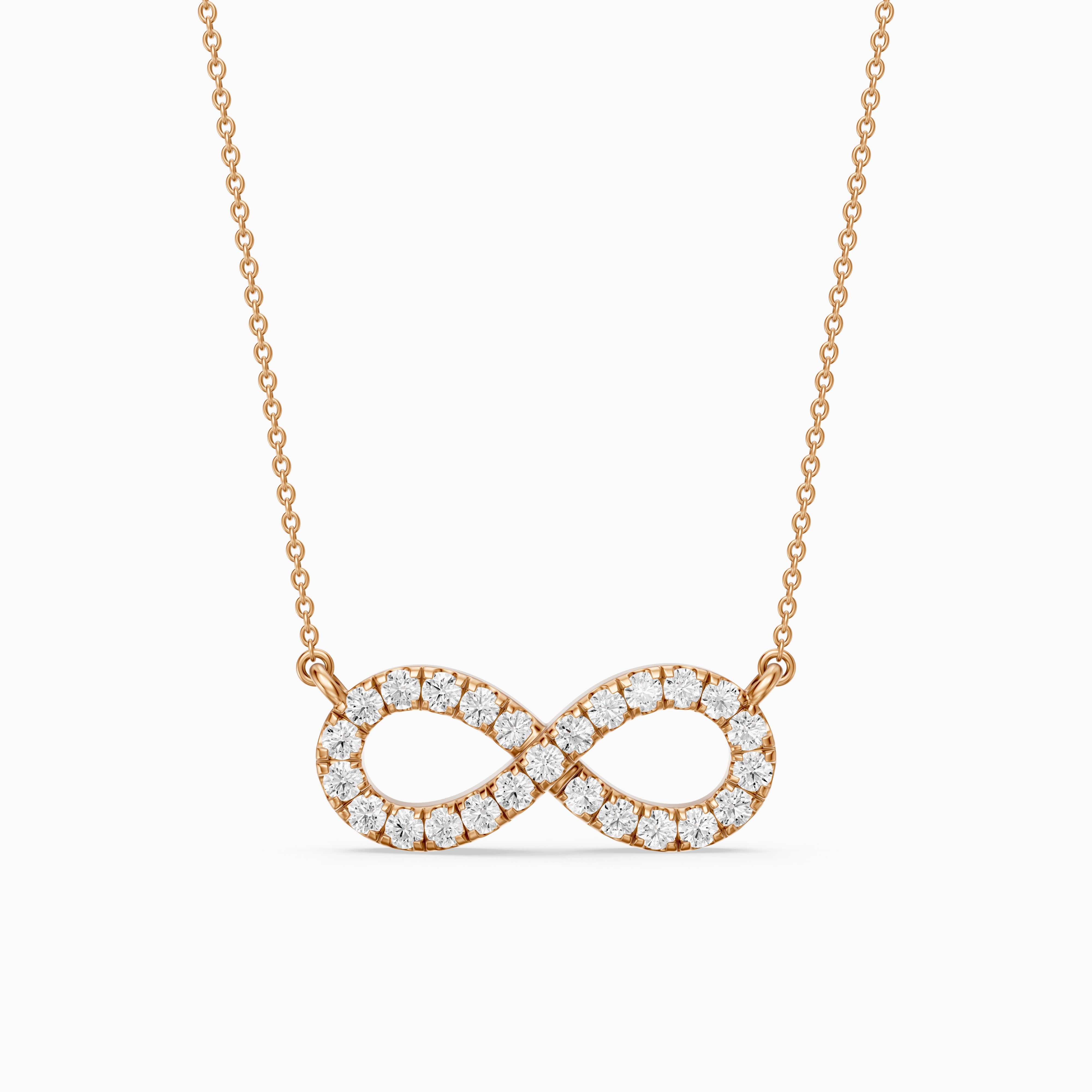 Laurel Round Lab Grown Diamond Infinity Pendant Necklace