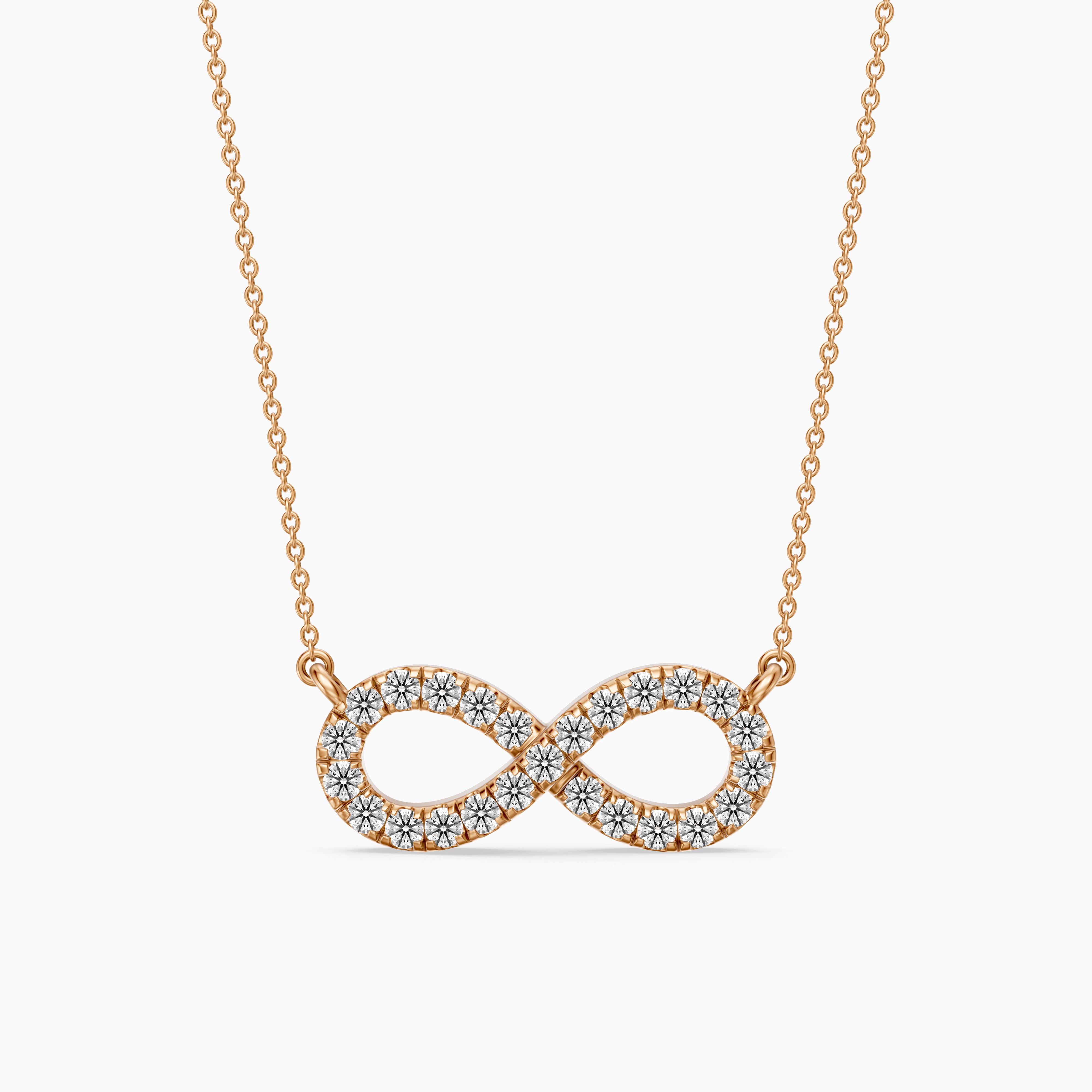 Laurel Round Lab Grown Diamond Infinity Pendant Necklace