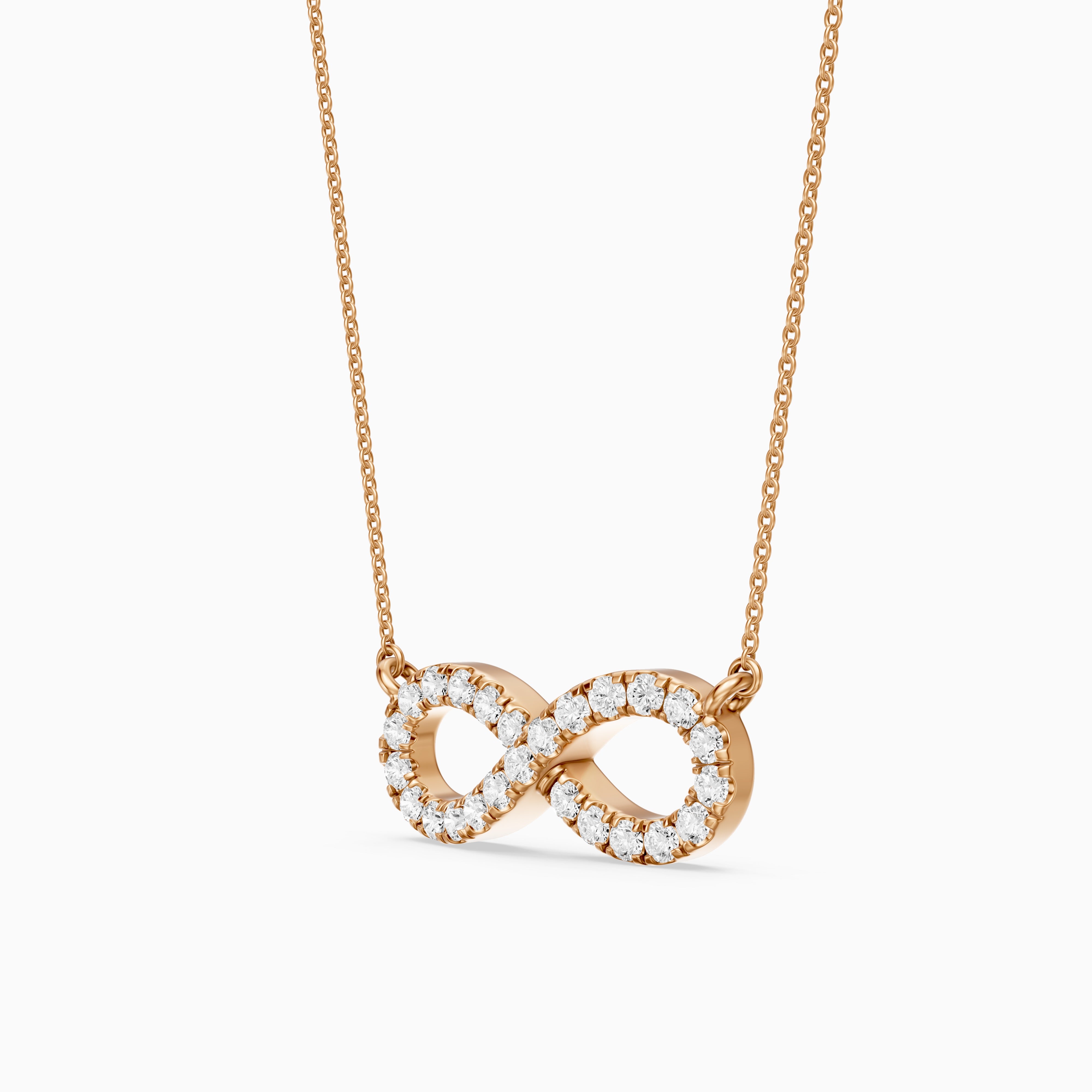 Laurel Round Lab Grown Diamond Infinity Pendant Necklace